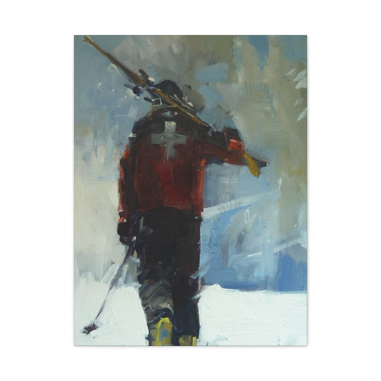 Skiing Man With Skies Wall Art & Canvas Prints