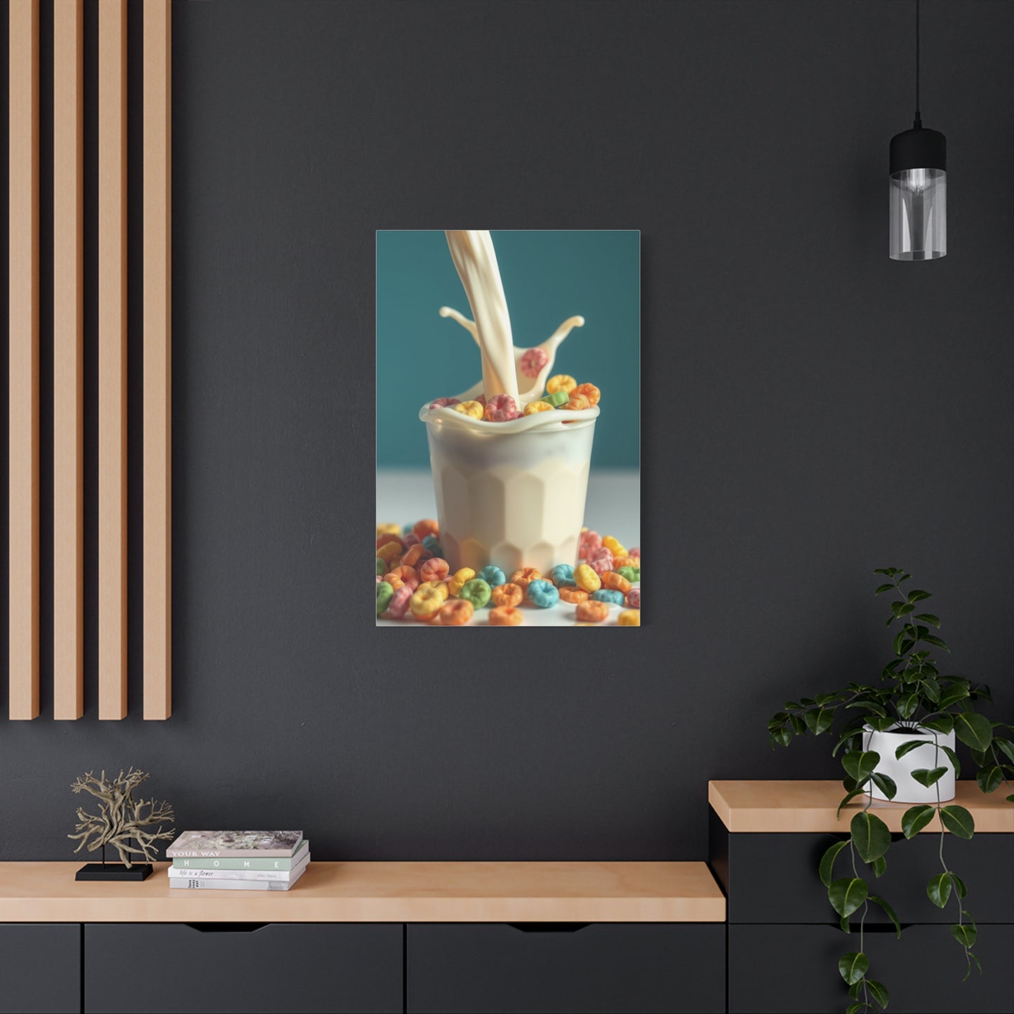 Ethereal Loops in Cream Canvas Wall Art & Canvas Print