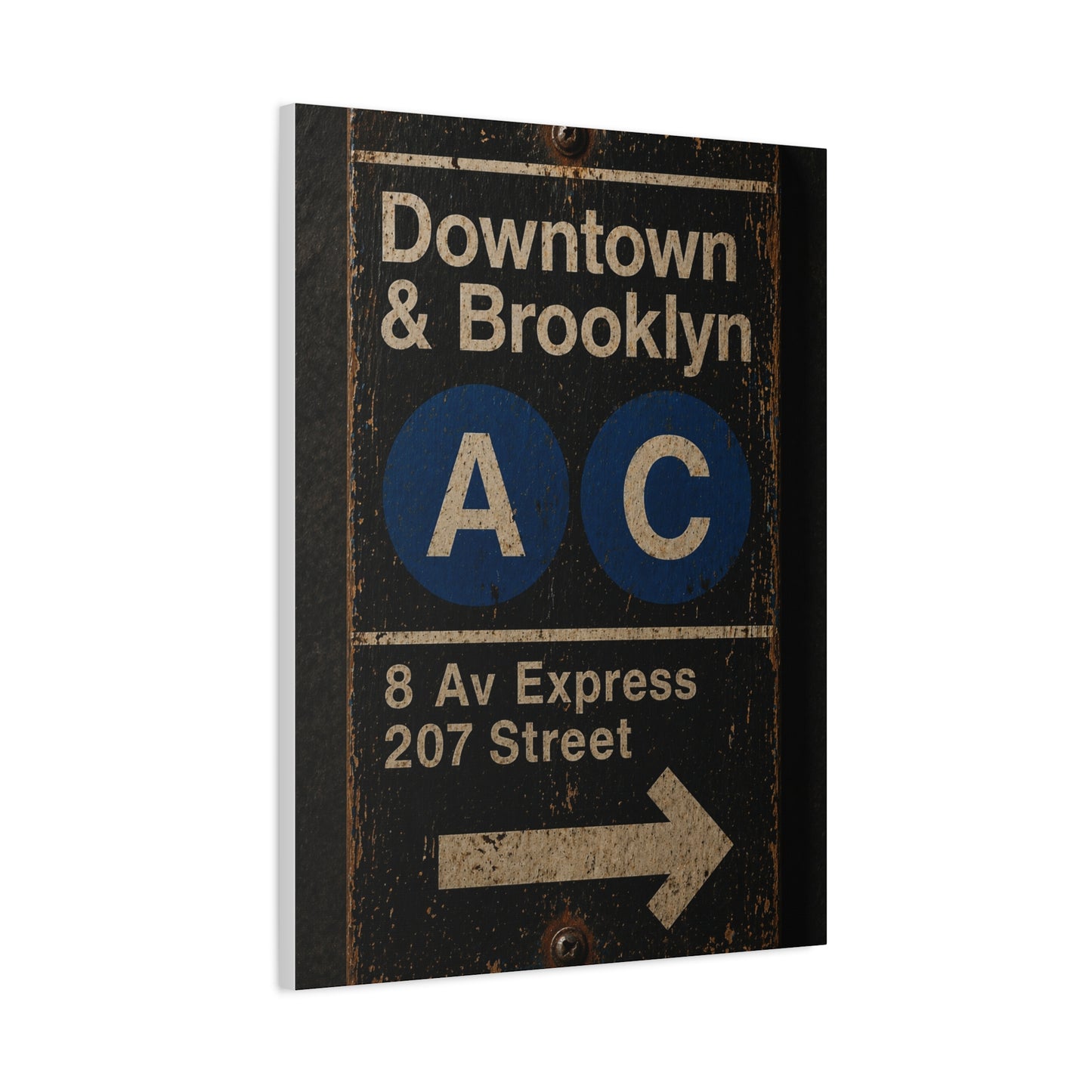 Vintage Subway Sign Industrial Wall Art & Canvas Print