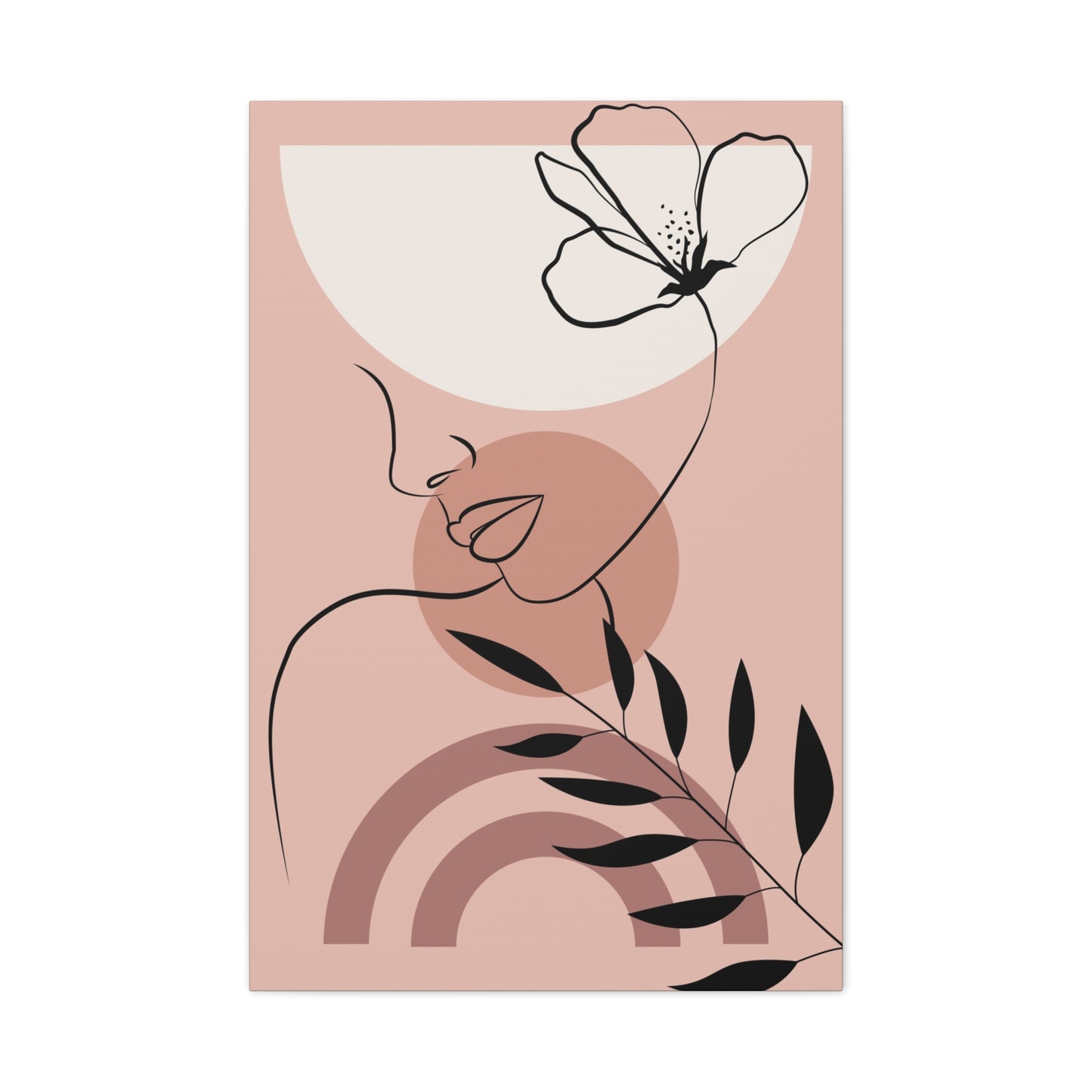 Lady Flower Leaves Deco Wall Art & Canvas Prints