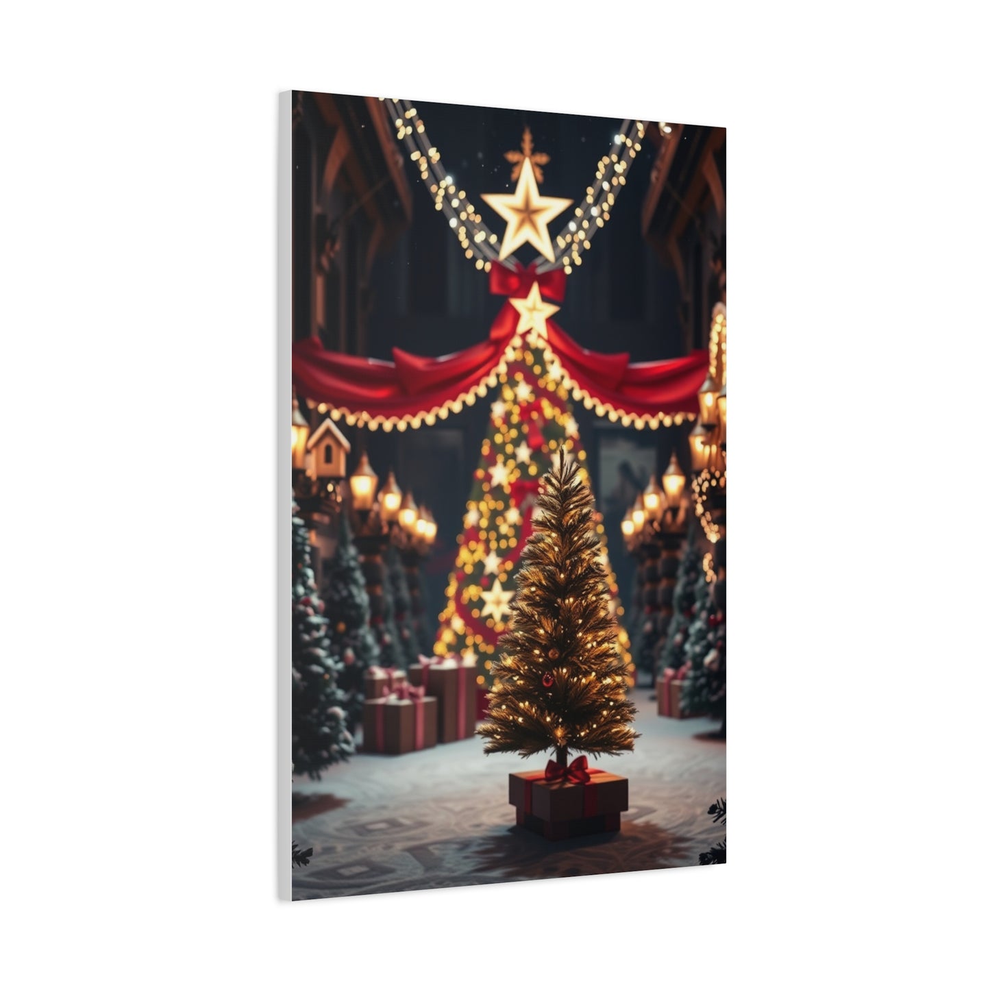 Black Christmas Art Refined Canvas Wall Art & Canvas Print