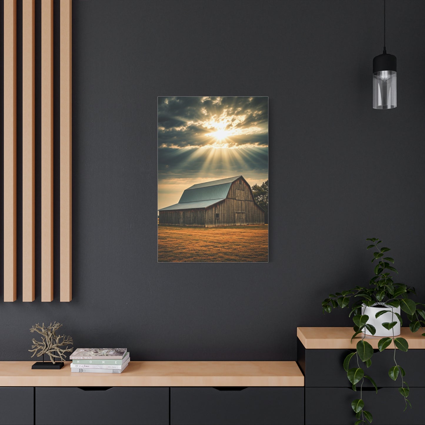 Sunbreak Over the Old Barn Wall Art & Canvas Prints