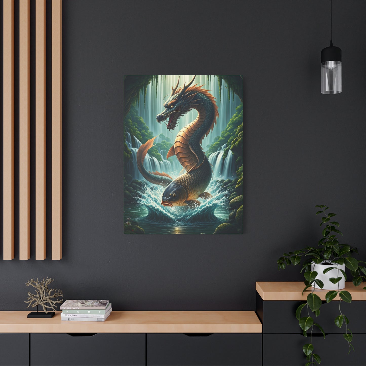 Dragon of the Emerald Falls Wall Art & Canvas Prints