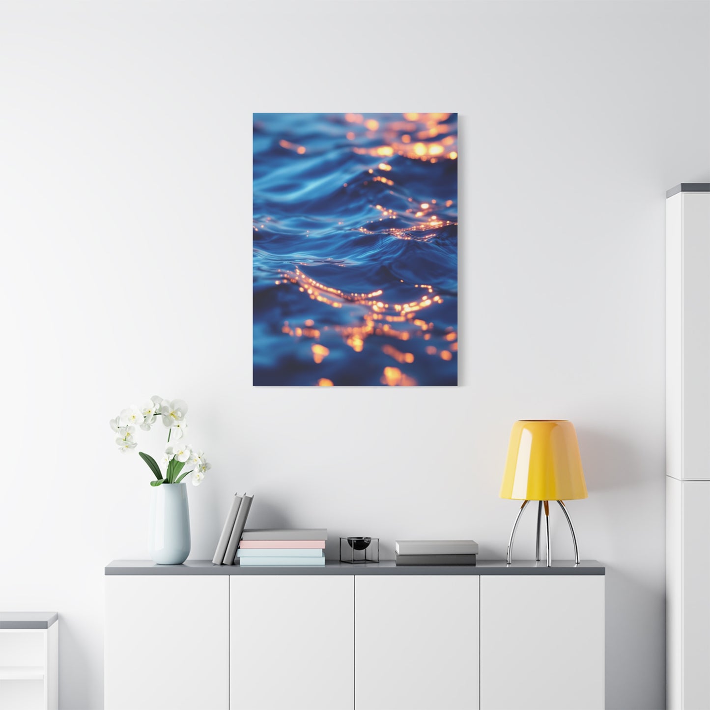 Golden Reflections on Ocean Ripples Wall Art & Canvas Prints