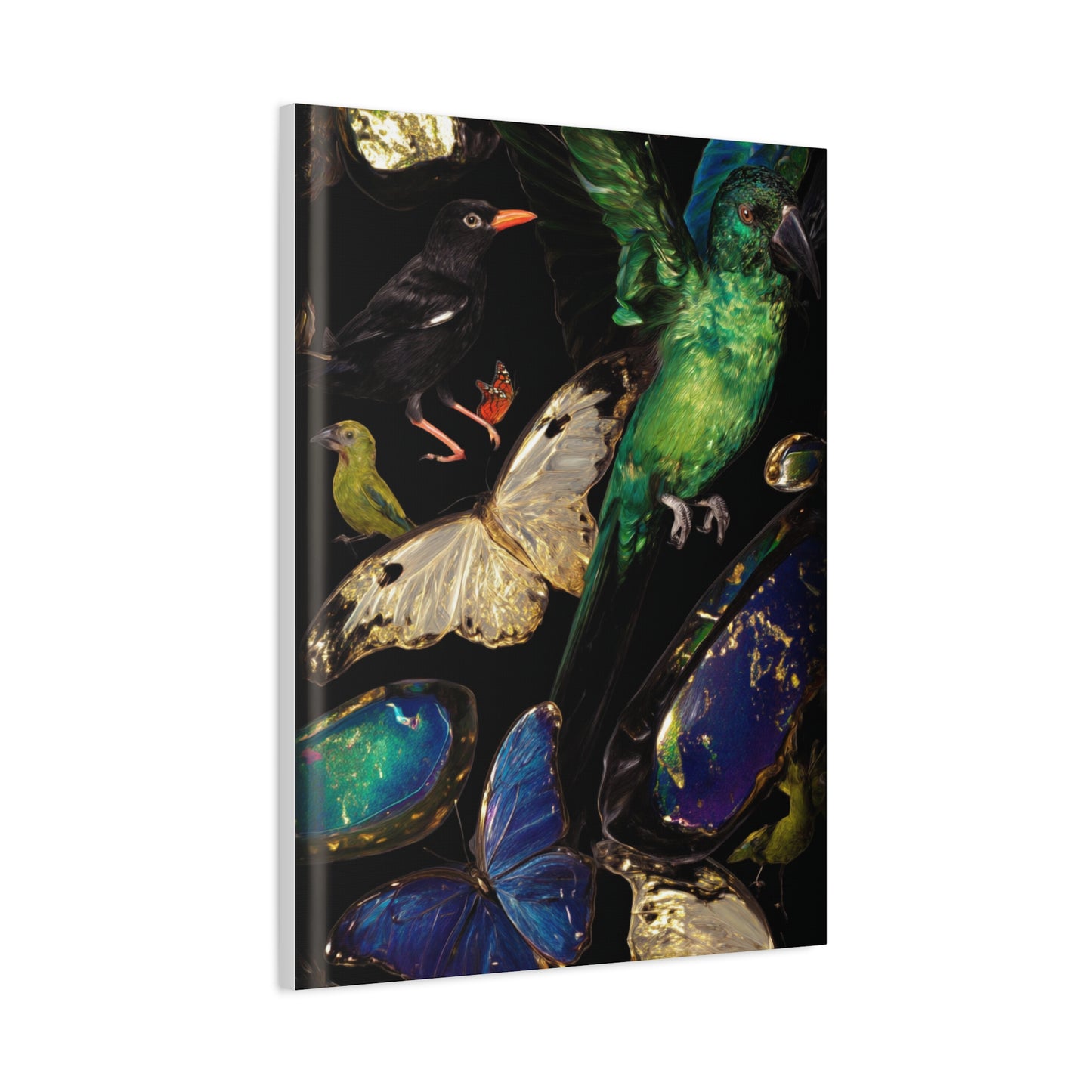 Jewel Tone Birds and Butterflies Wall Art & Canvas Print