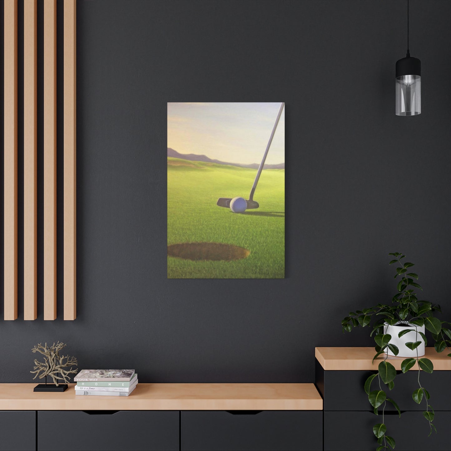 Golf Cup Ball Closeup Wall Art & Canvas Prints