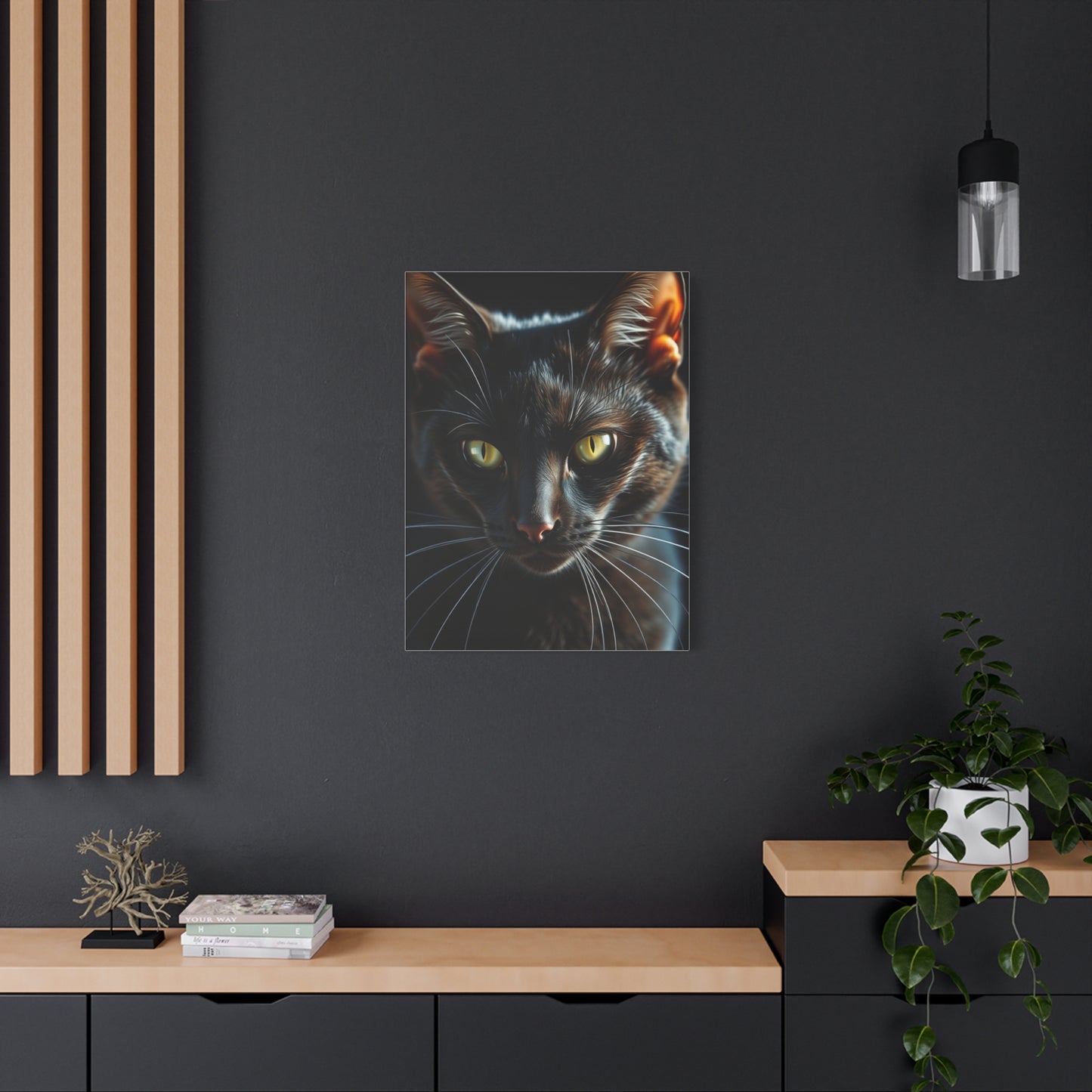 Vision Black Cat Art Art Wall Art & Canvas Print