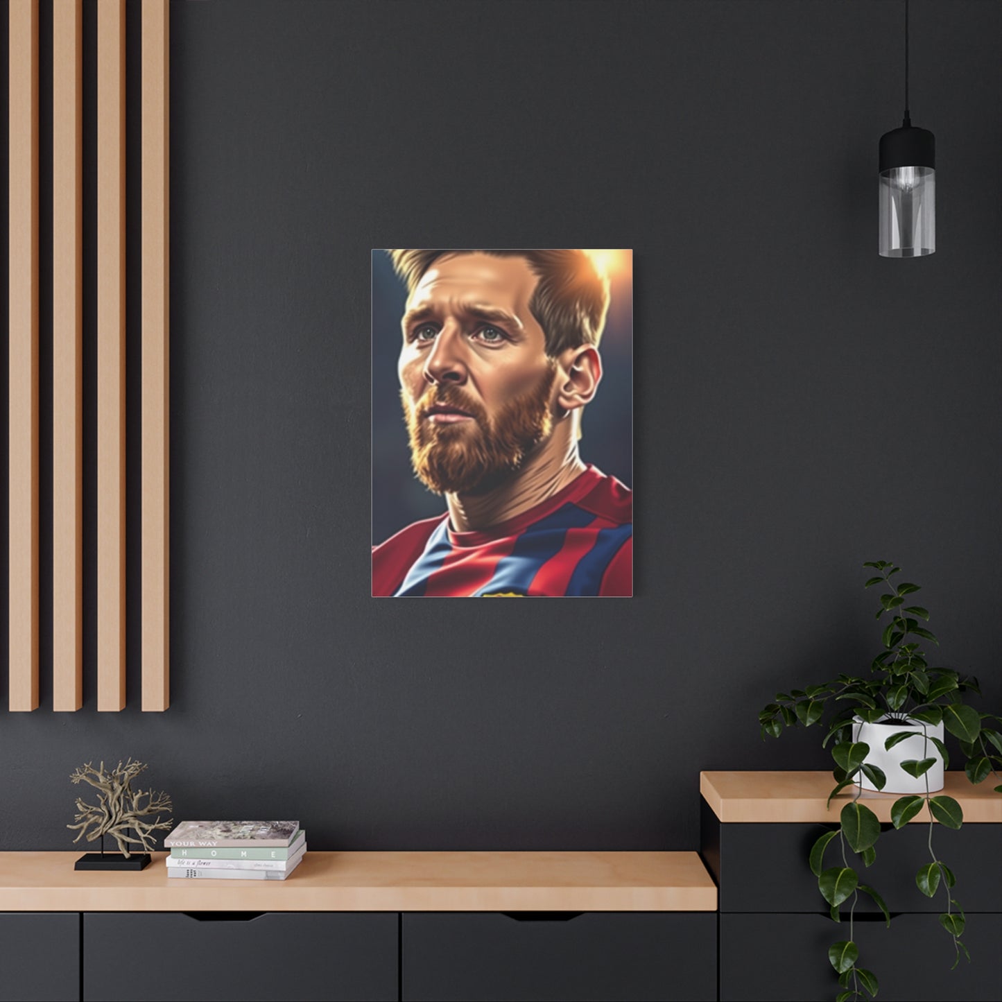 Majestic Messi Illustration Elegance Wall Art & Canvas Print