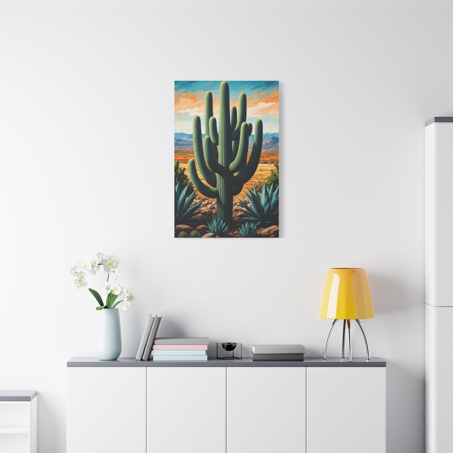 Southwestern Valley Saguaro Landscape Wall Art & Canvas Prints