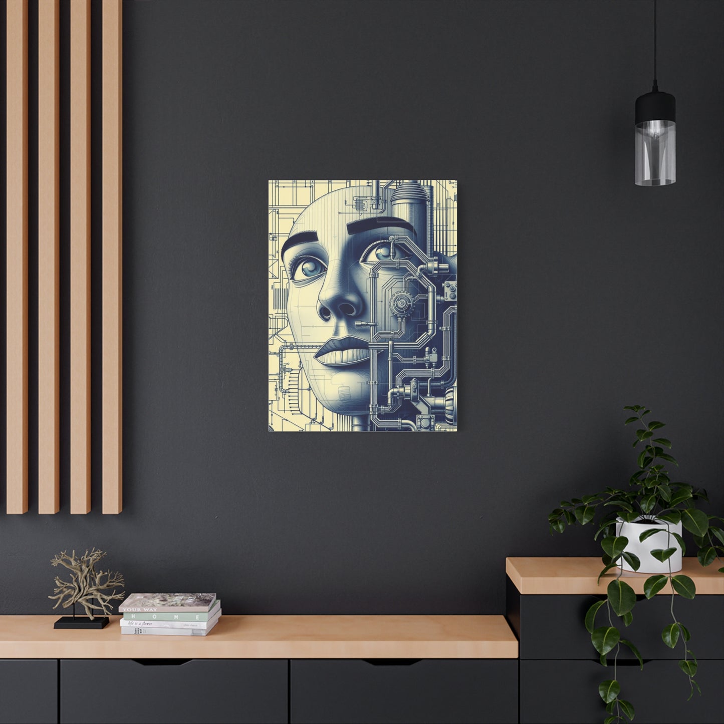 Engineering & Machinery Blueprints Art Luxury Canvas Wall Art & Canvas Print