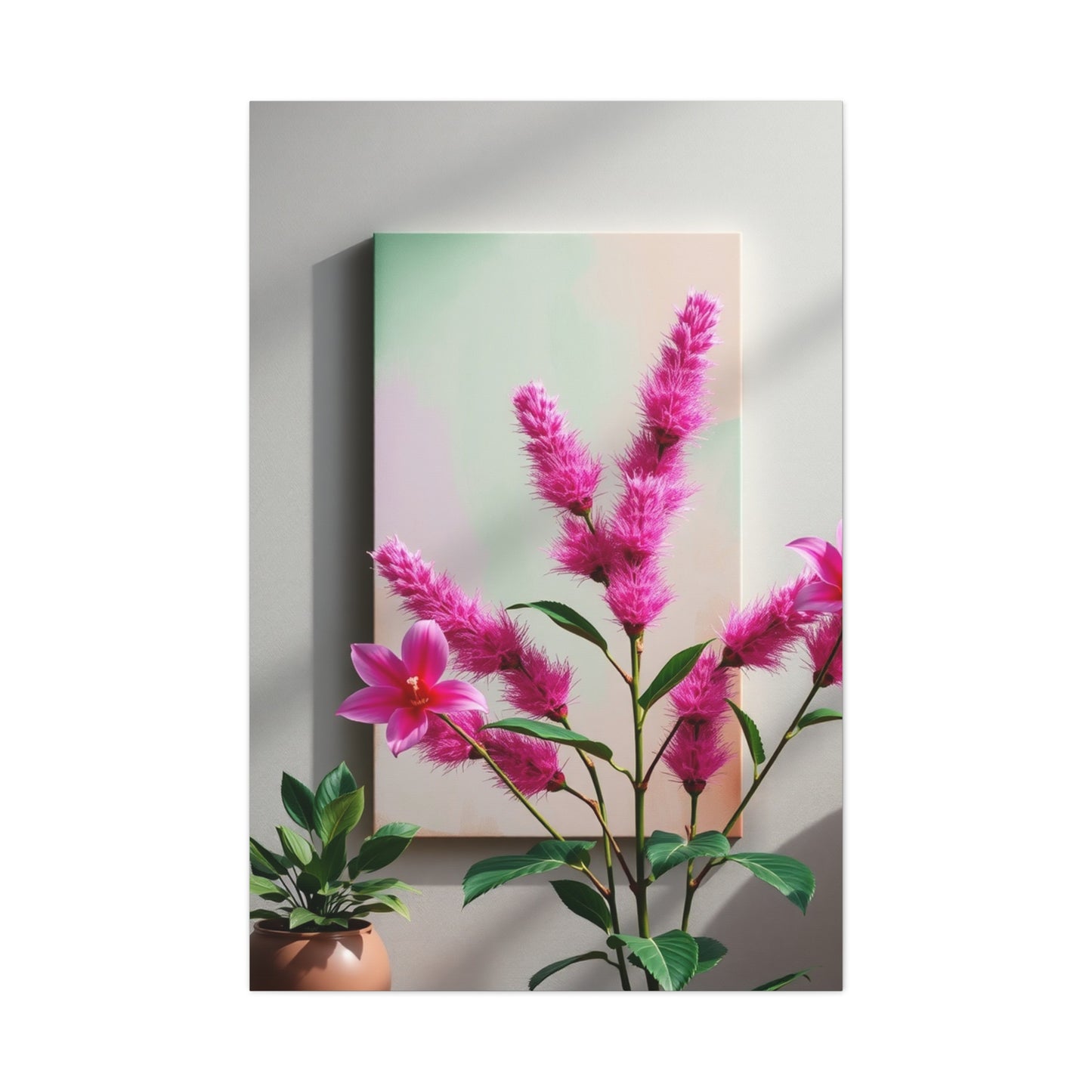 Supreme Green & Pink Canvas Art Collection Wall Art & Canvas Print