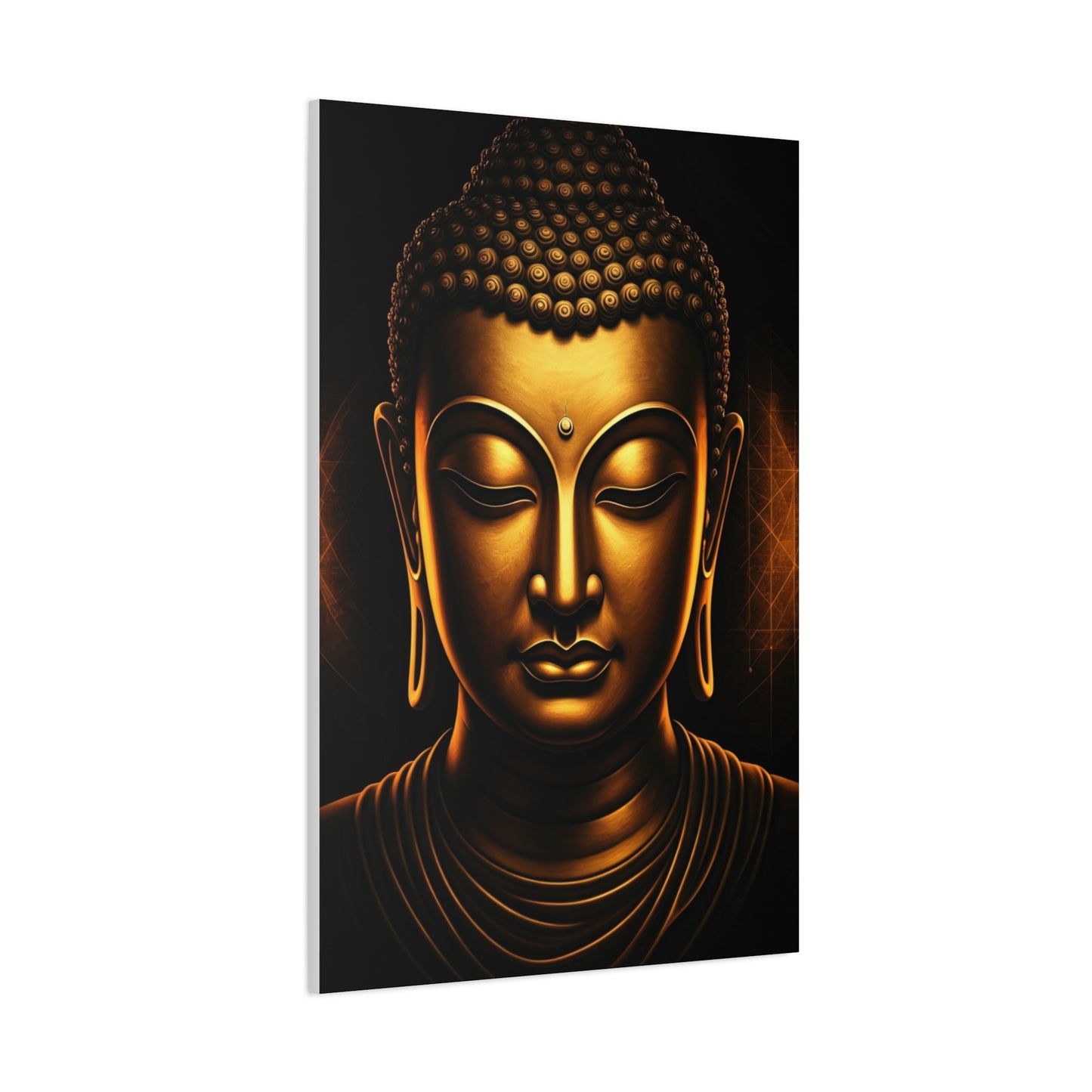 Golden Tranquility Buddha Portrait Wall Art & Canvas Prints