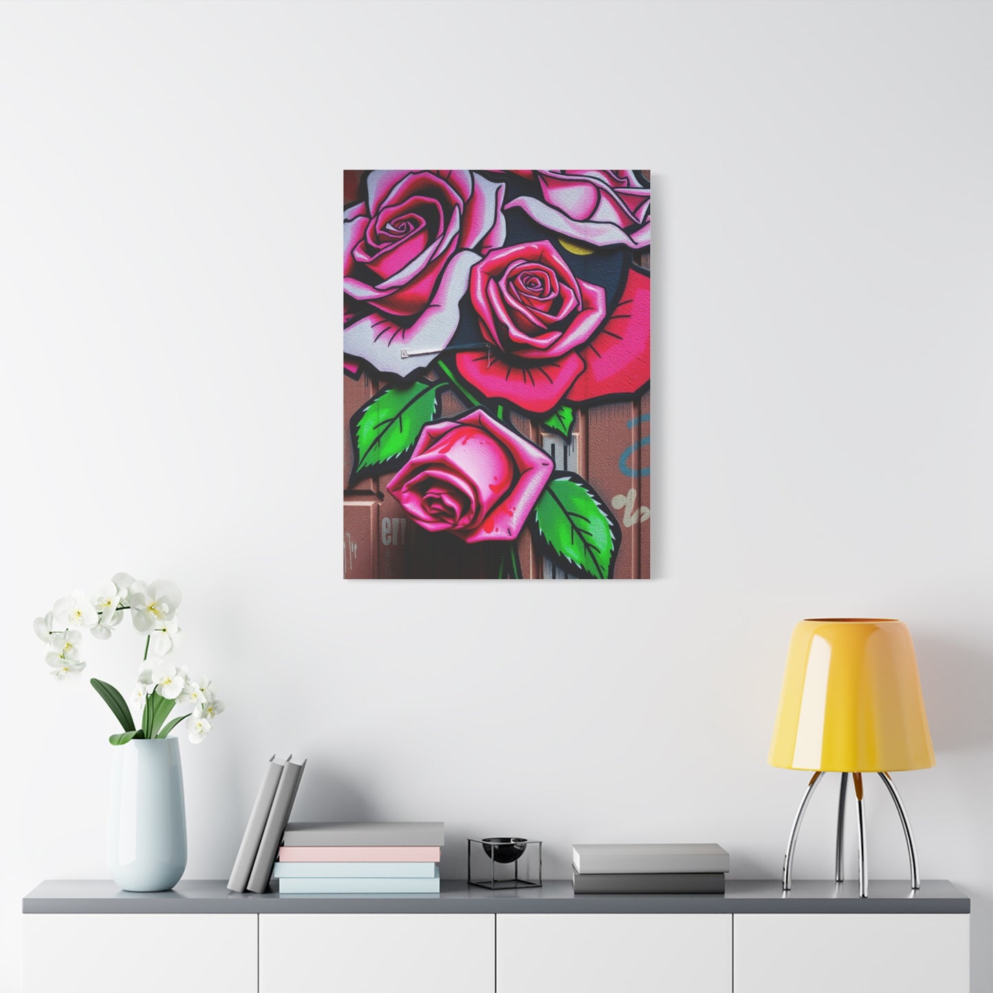 Sublime Rose Graffiti Art Wall Art & Canvas Print