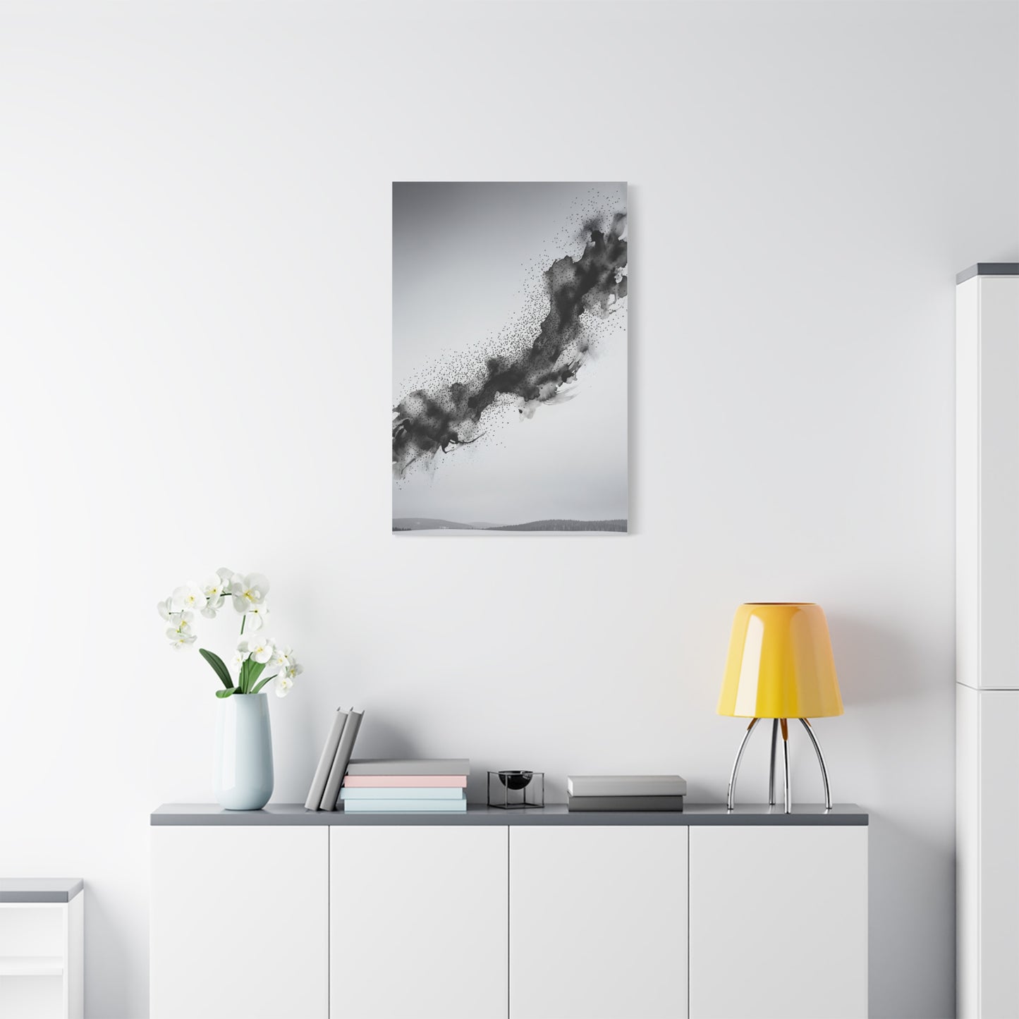 Abstract Ink Motion Romance Minimal Wall Art & Canvas Print
