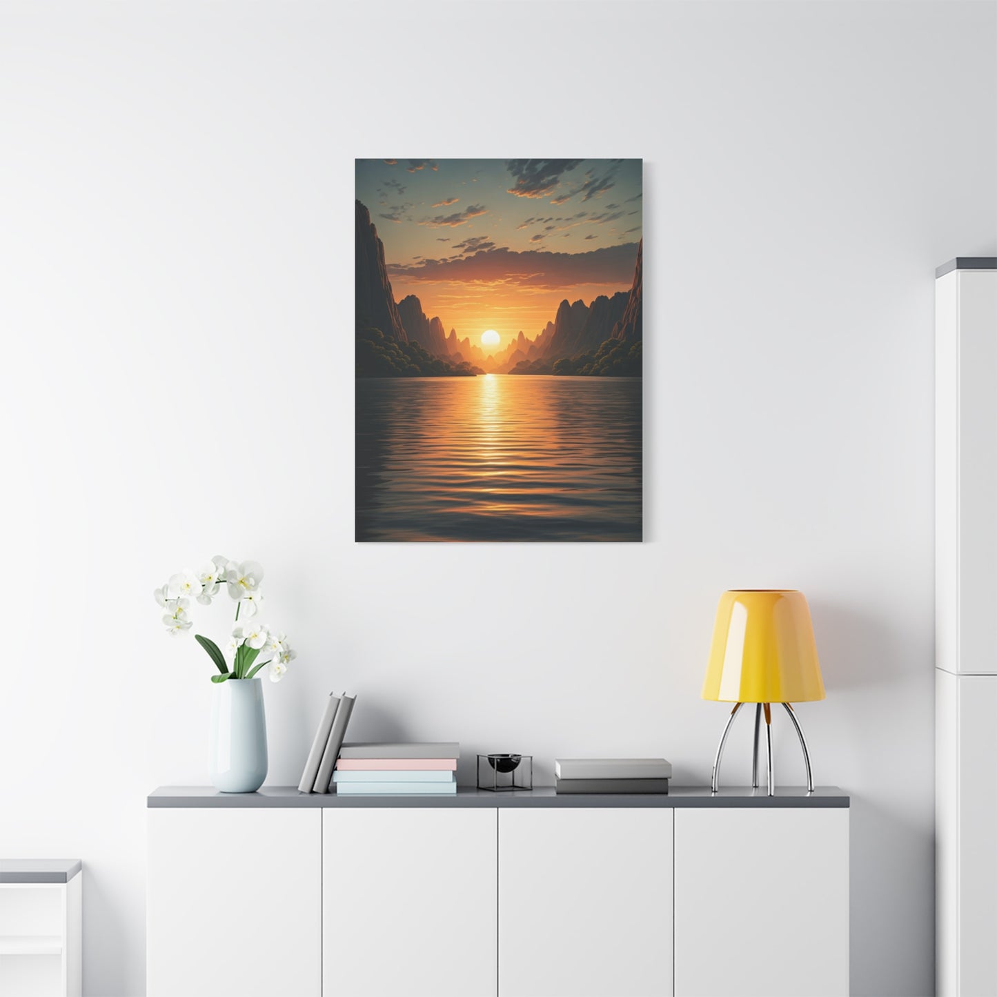 Tranquil Sunset Over Canyon Waters Wall Art & Canvas Prints