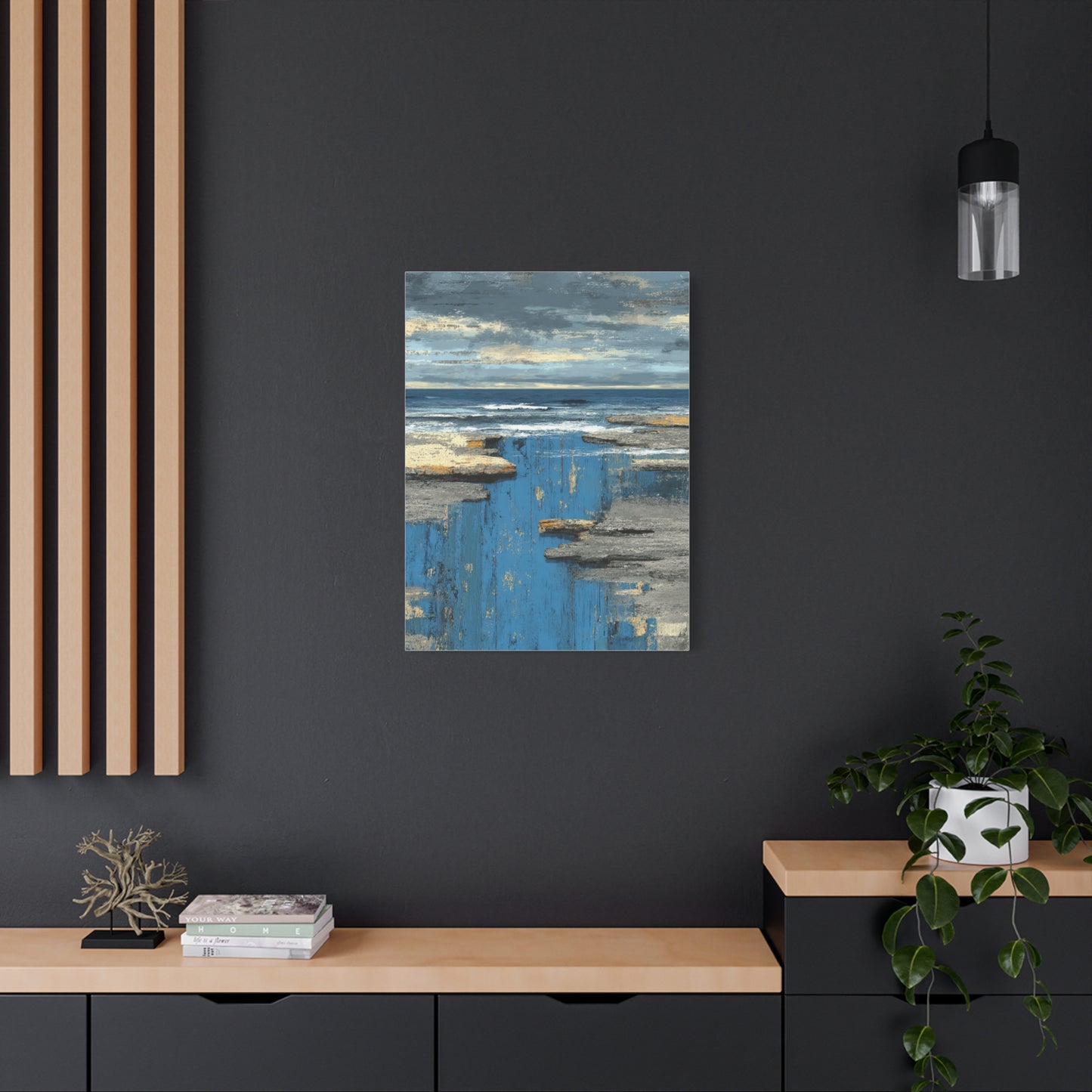 Coastal Horizon Abstract Seascape Wall Art & Canvas Print