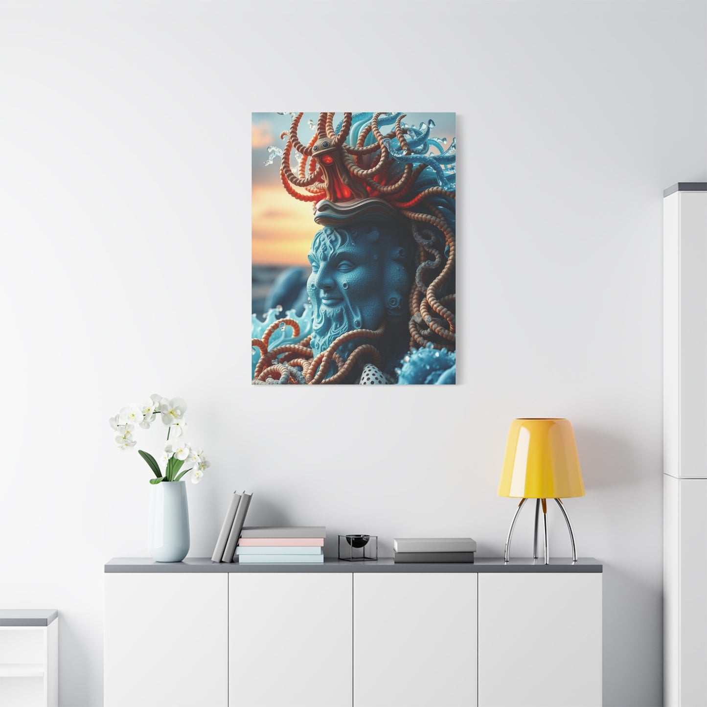Aquatic Elegance Portrait Wall Art & Canvas Print
