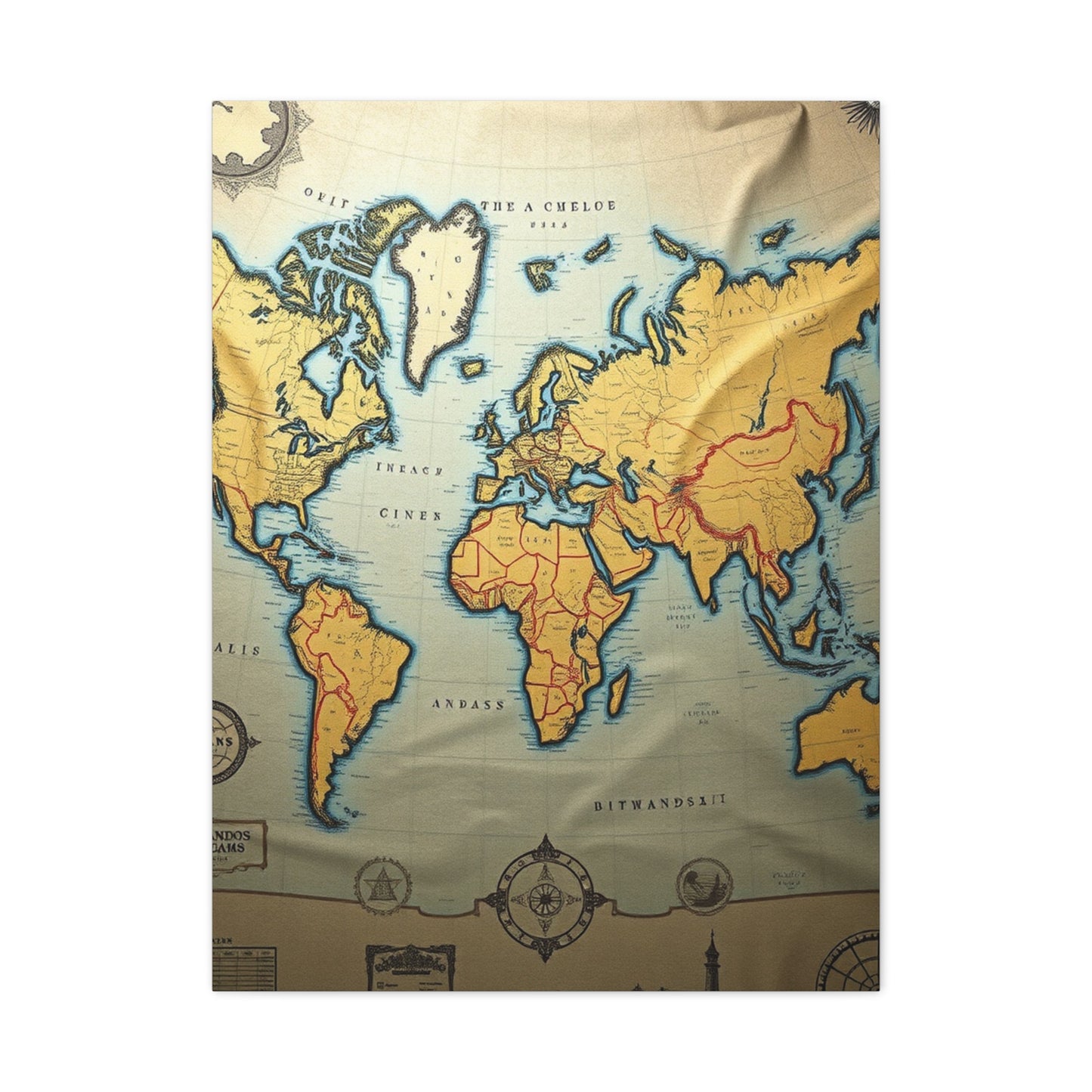 Masterpiece Antique Maps Art Vision Wall Art & Canvas Print