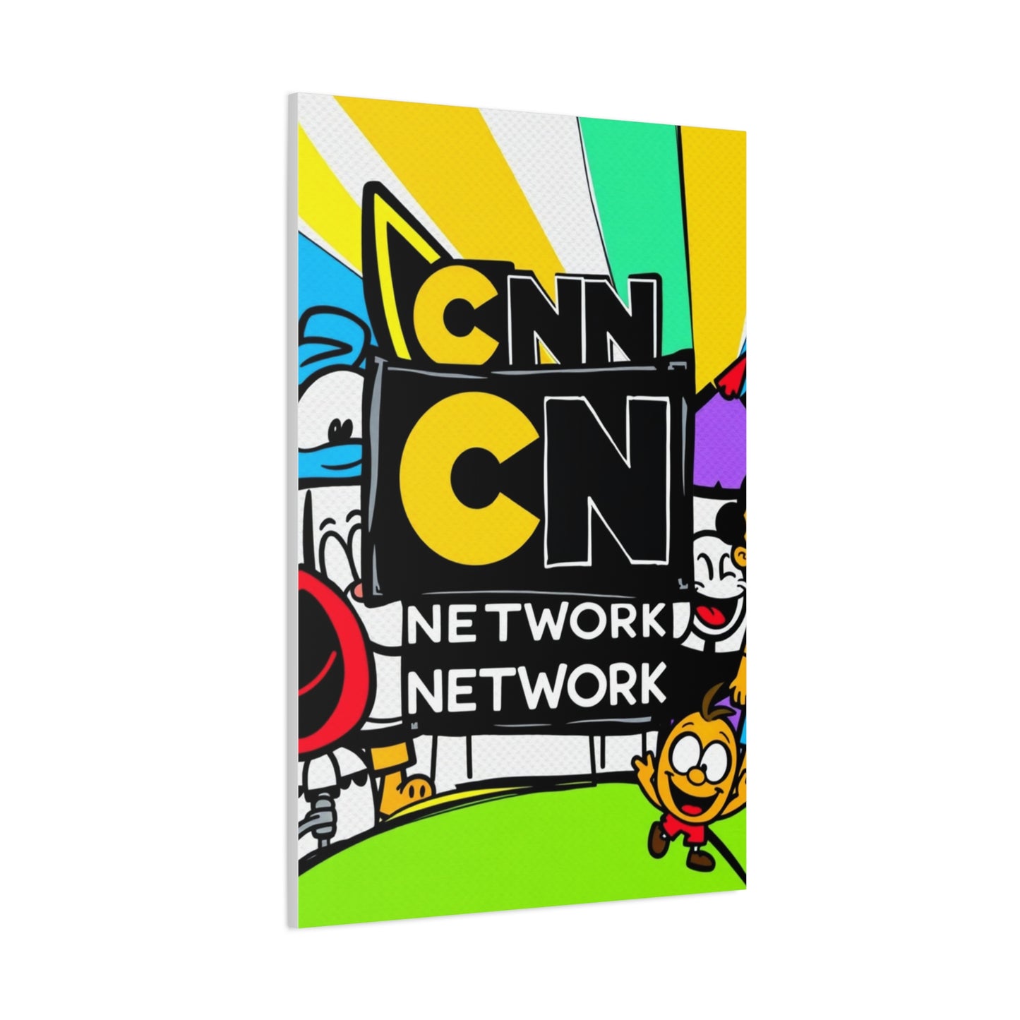 Chic Cartoon Mosaic Canvas Wall Art & Canvas Print