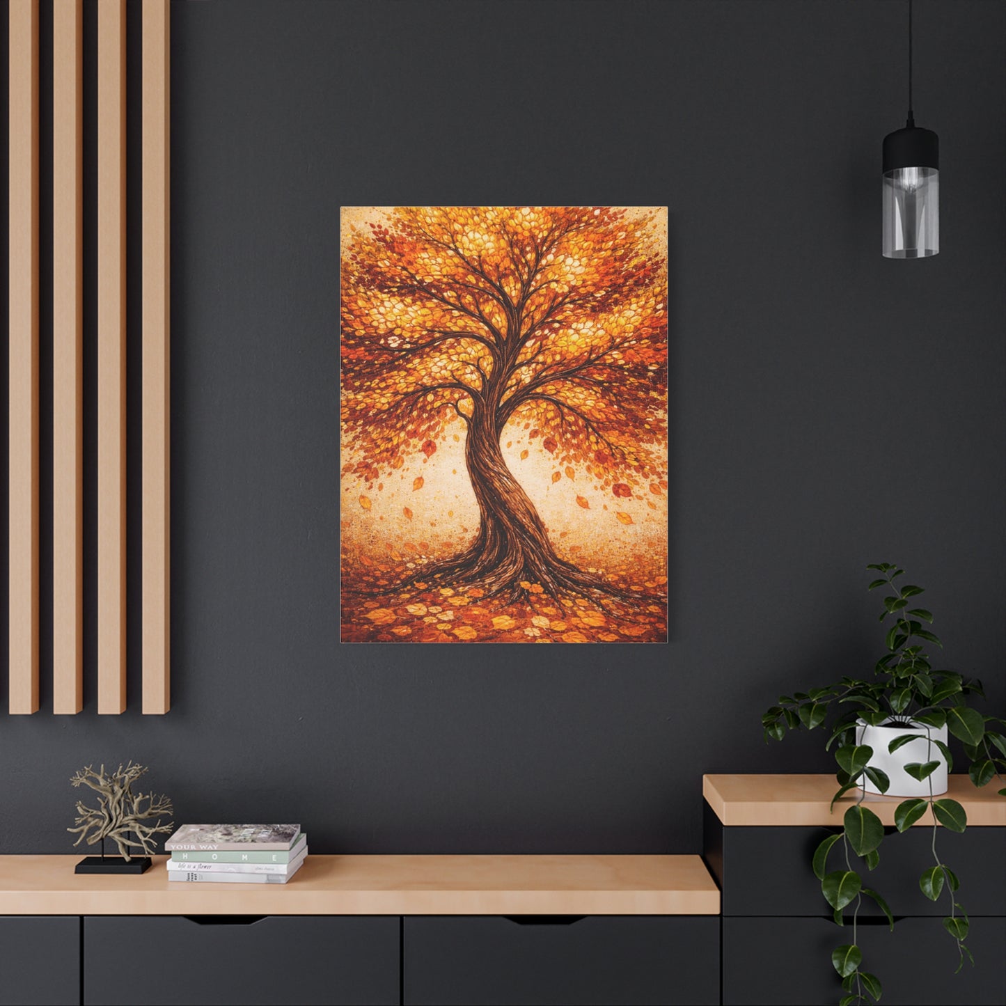 Golden Autumn Tree Radiance Wall Art & Canvas Print