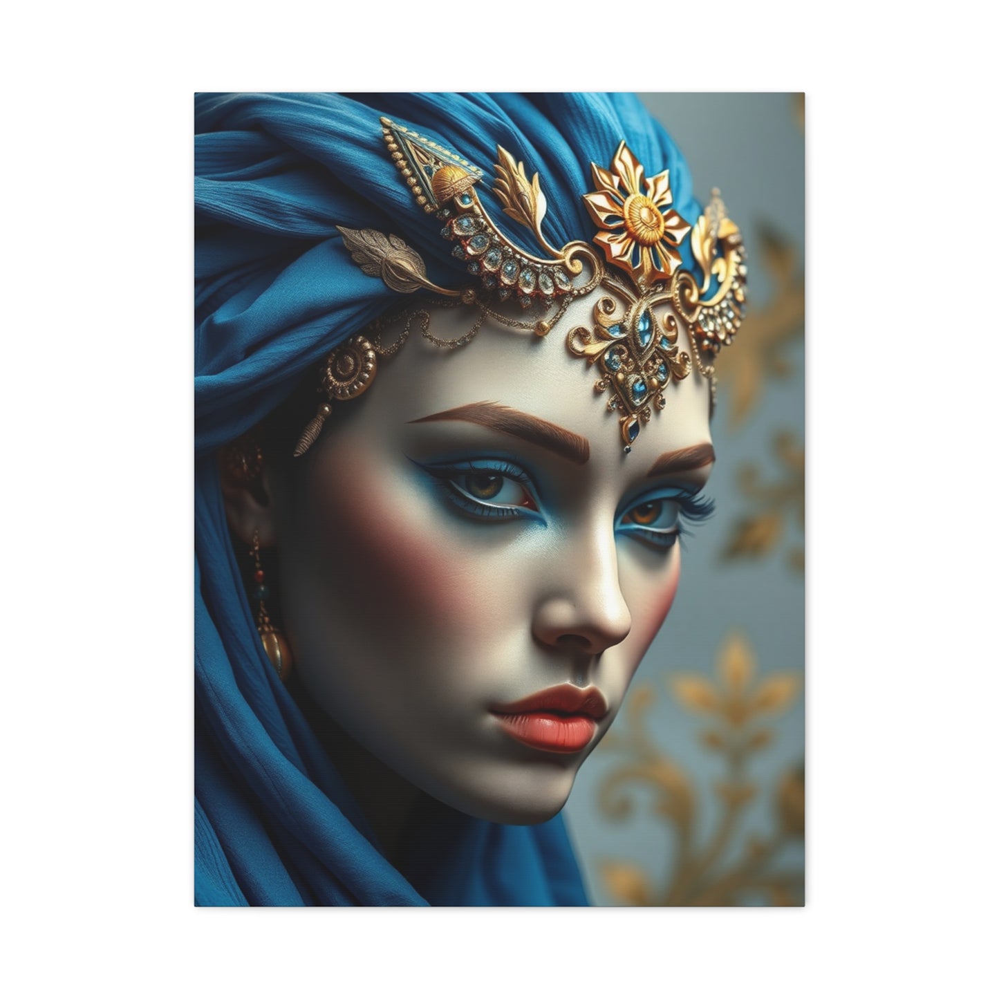 Blue & Gold Art Supreme Gallery Wall Art & Canvas Print