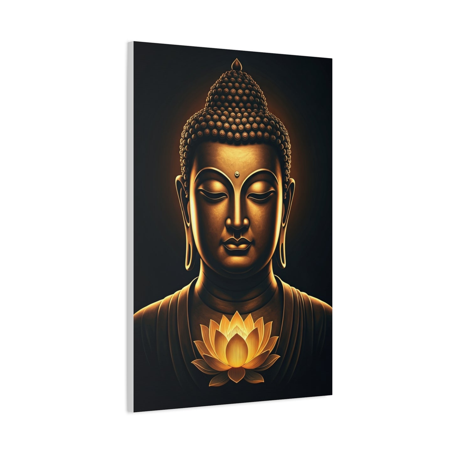 Shadowed Golden Buddha Elegance Wall Art & Canvas Prints