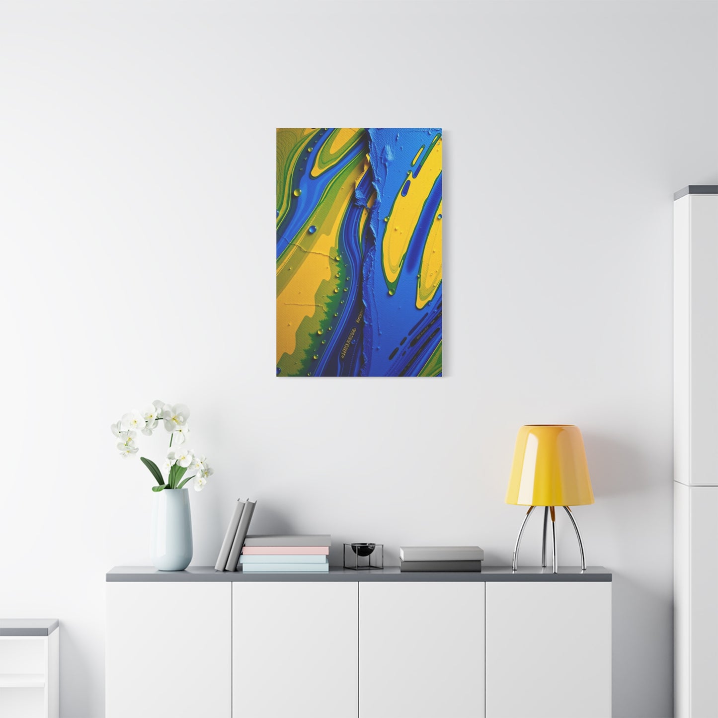Masterpiece Blue & Yellow Art Vision Wall Art & Canvas Print
