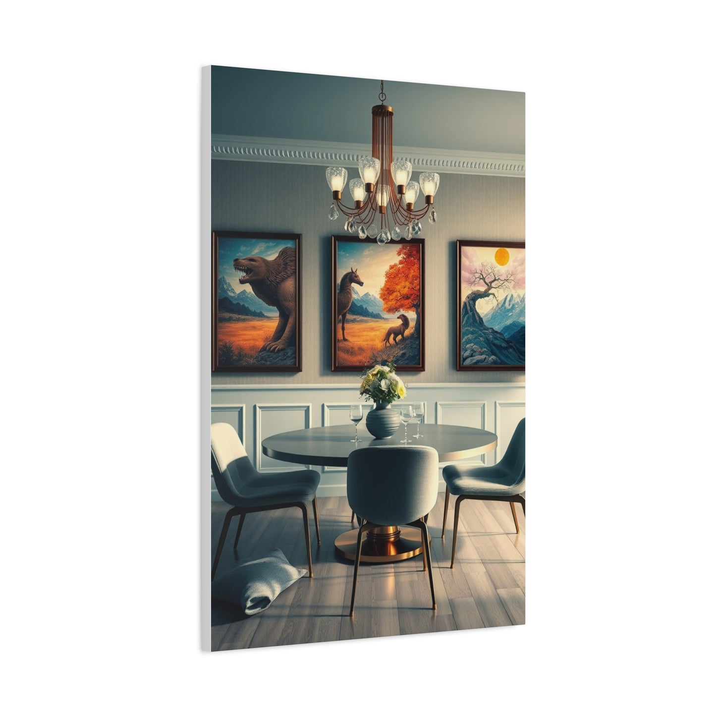 Sophisticated Dining Tableau Wall Art & Canvas Print