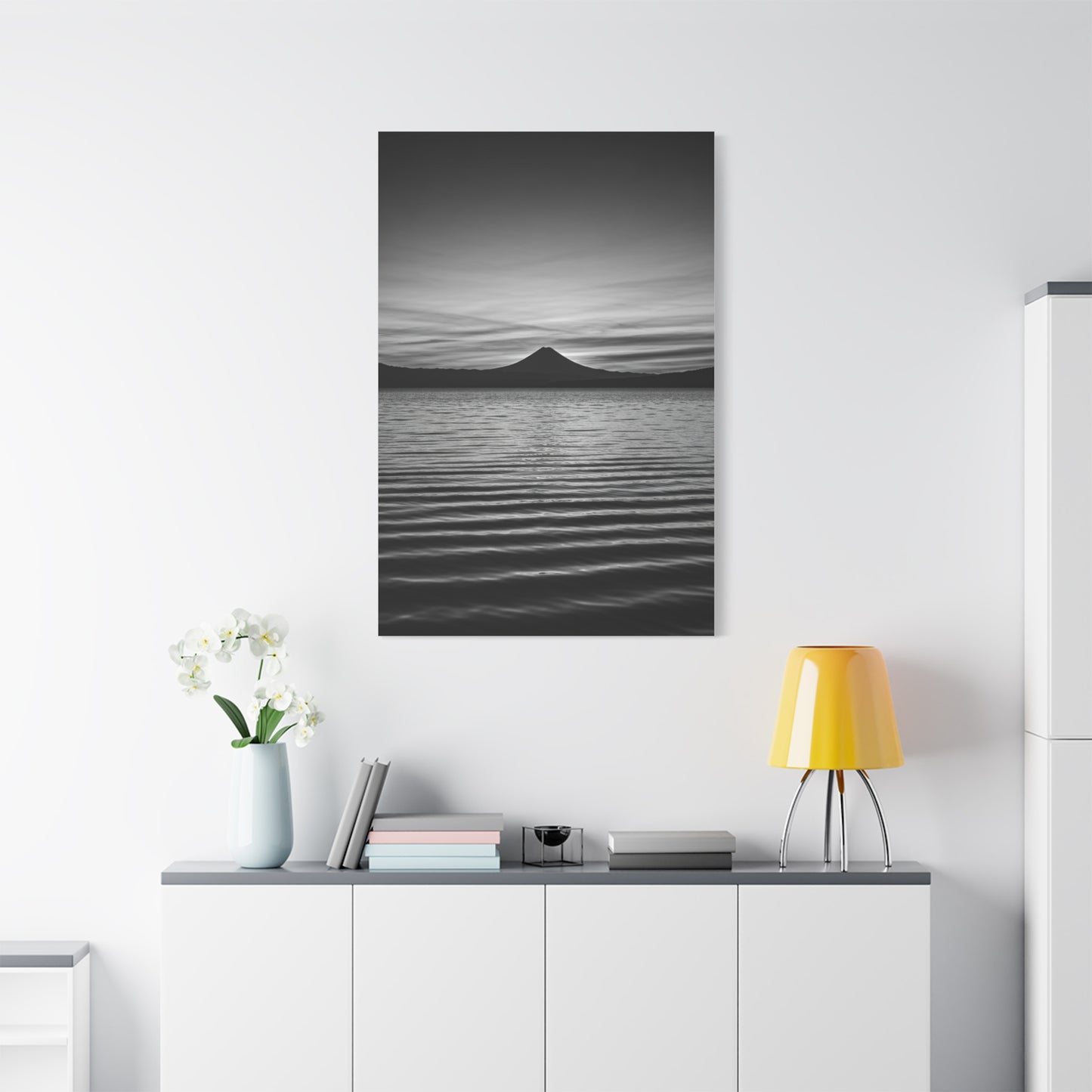 Serene Horizon Mountain Reflection Wall Art & Canvas Prints