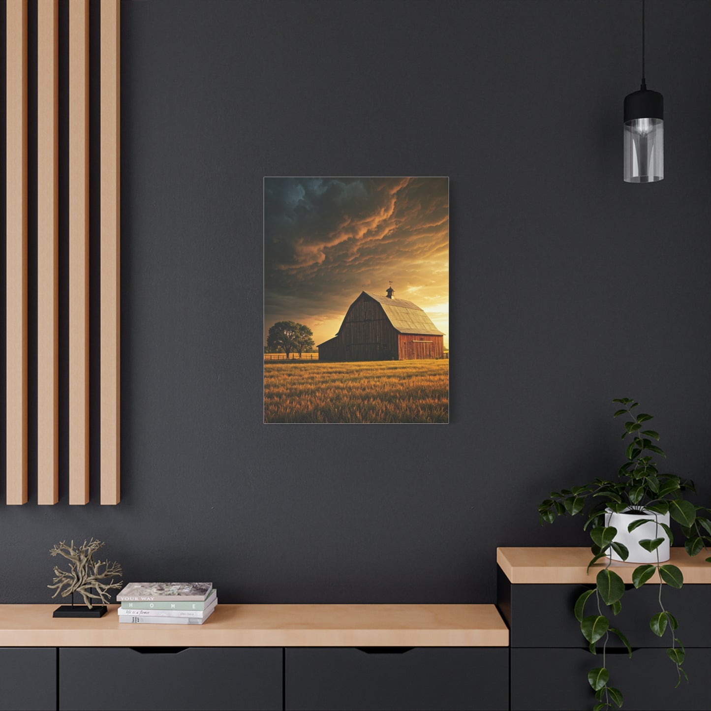 Sunset Prairie Barn Wall Art & Canvas Prints
