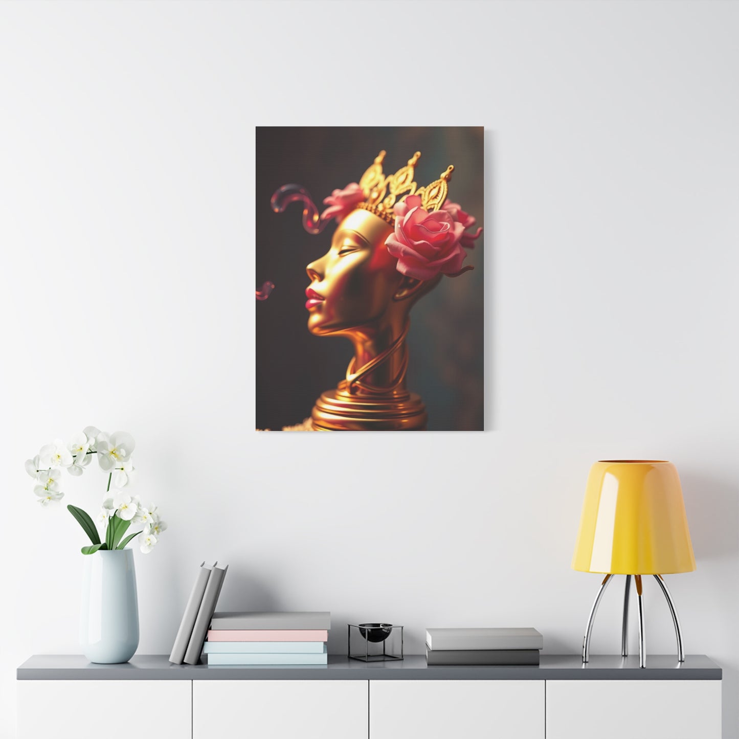 Vision Gold & Pink Art Art Wall Art & Canvas Print