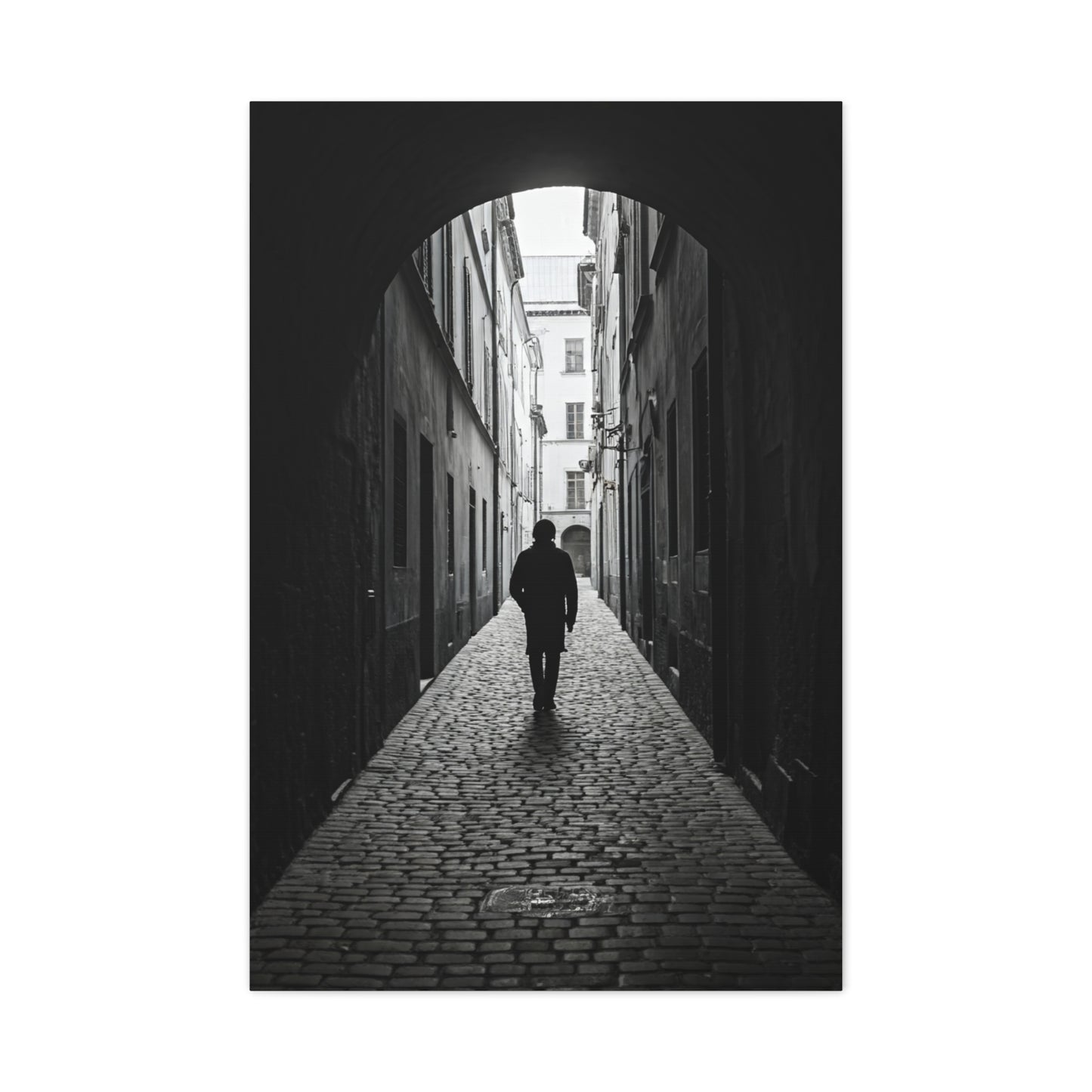 Solitary Alley Silhouette Wall Art & Canvas Prints