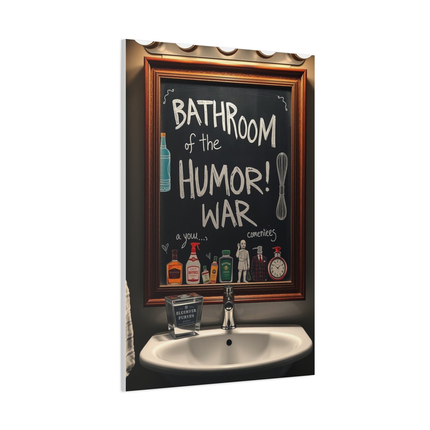 Bathroom Humor Art Luxury Canvas Wall Art & Canvas Print