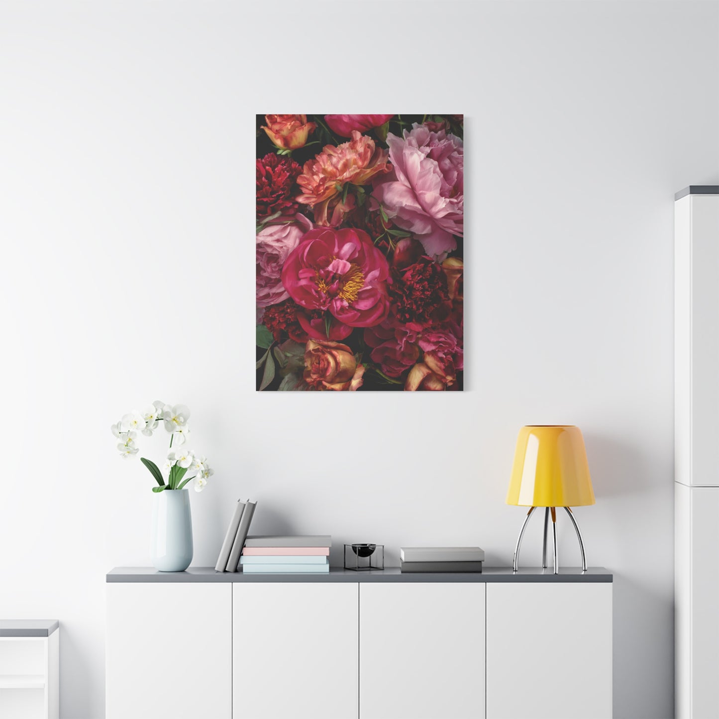 Dramatic Peony Floral Bouquet Wall Art & Canvas Print