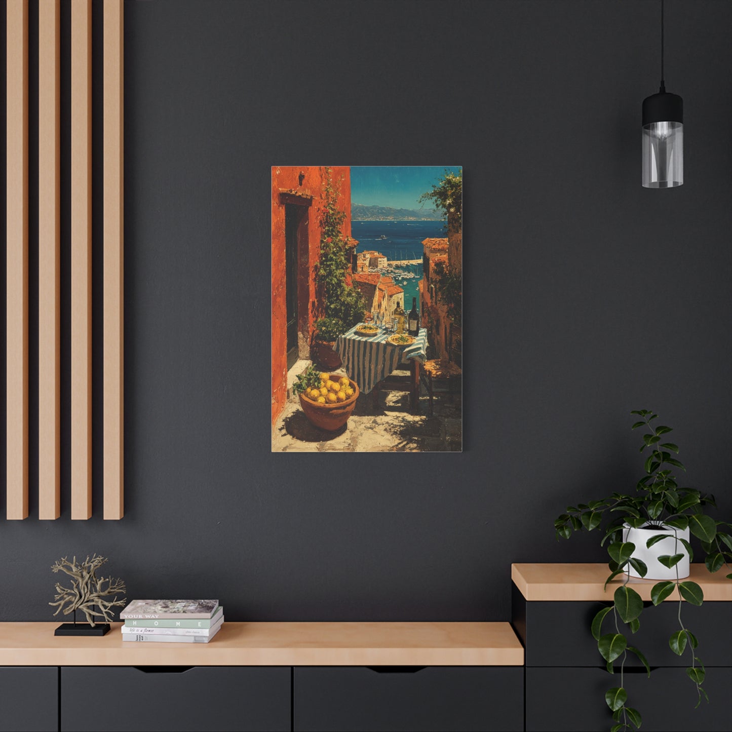 Amalfi Coast Terrace Lunch Wall Art & Canvas Print