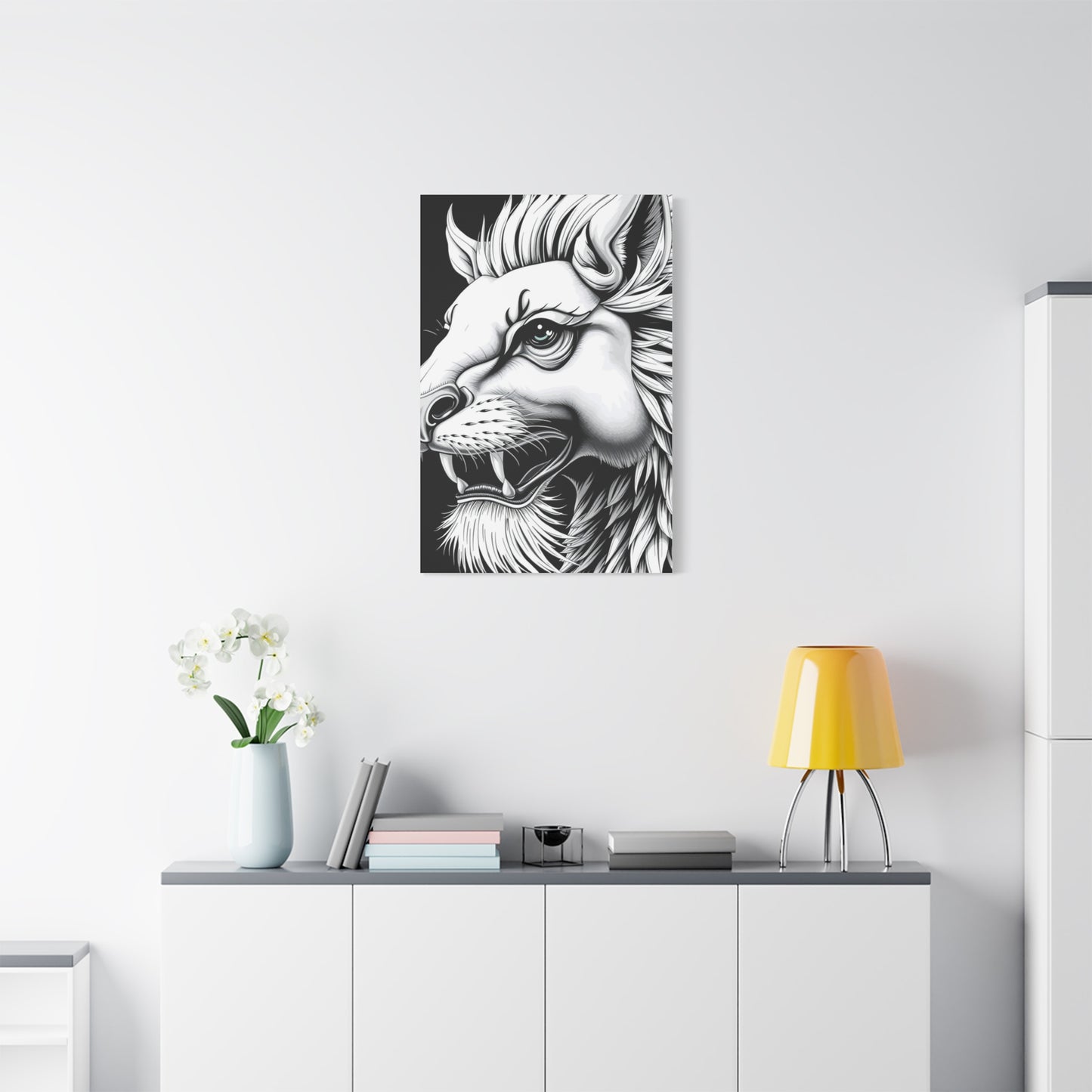 Elite Black and White Illustrations Art Vision Wall Art & Canvas Print