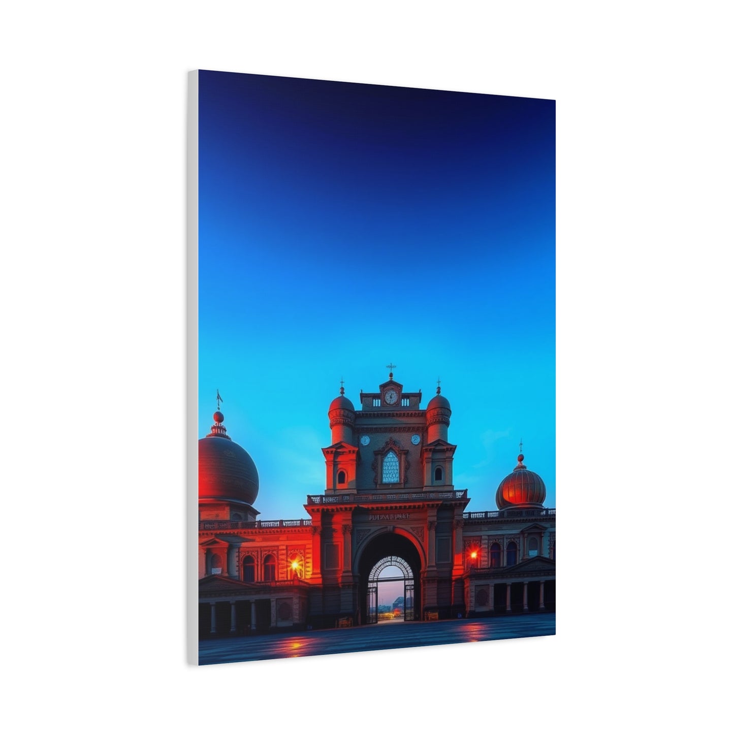 Regal Blue and Clay Fusion Wall Art & Canvas Print