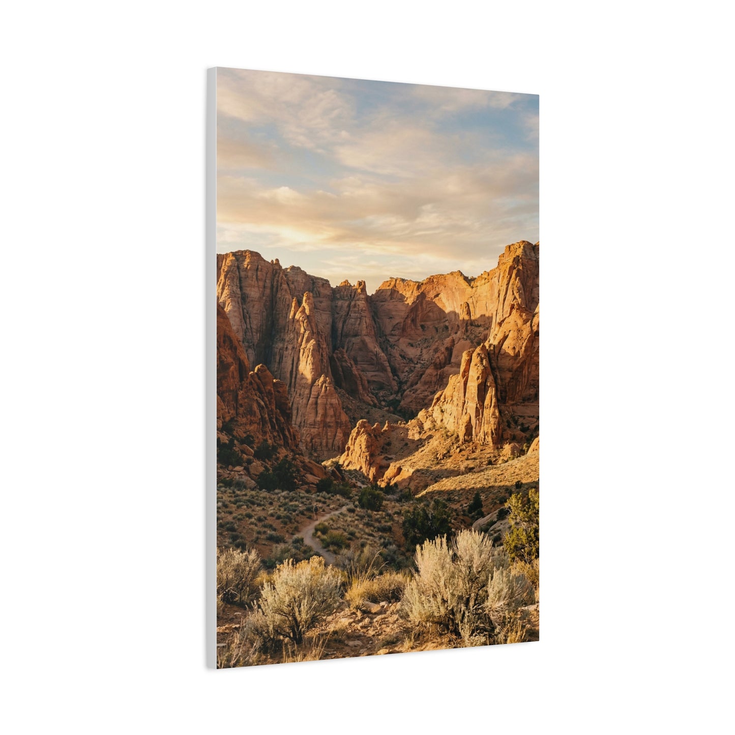 Red-Rock Golden Hour Canyon Wall Art & Canvas Print