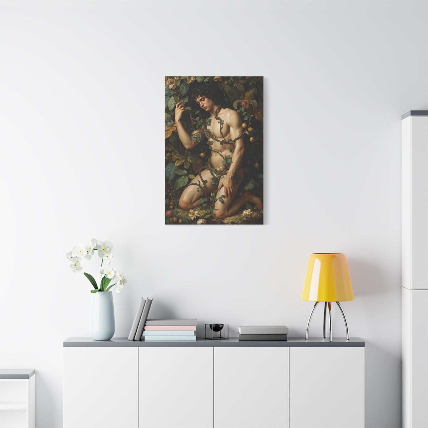Classical Garden Male Figure Wall Art & Canvas Print
