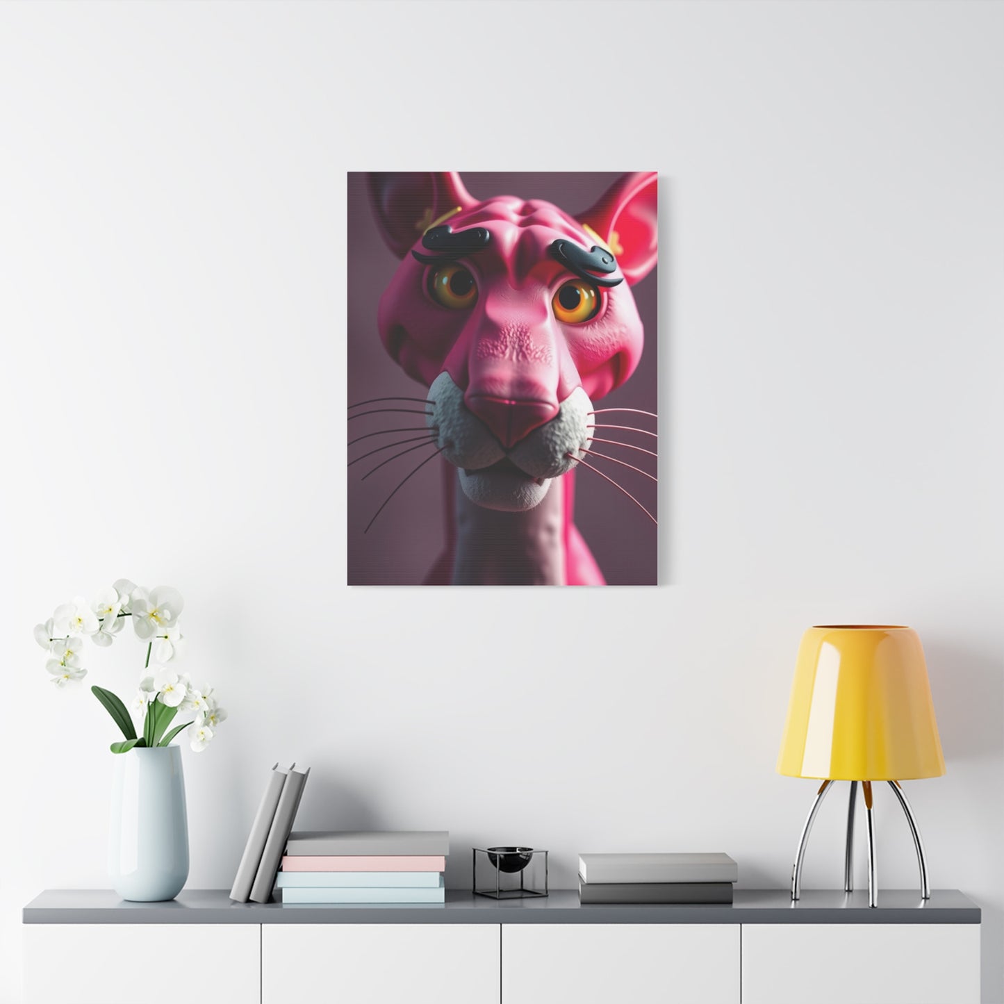Rosé Panther Elegance Canvas Wall Art & Canvas Print