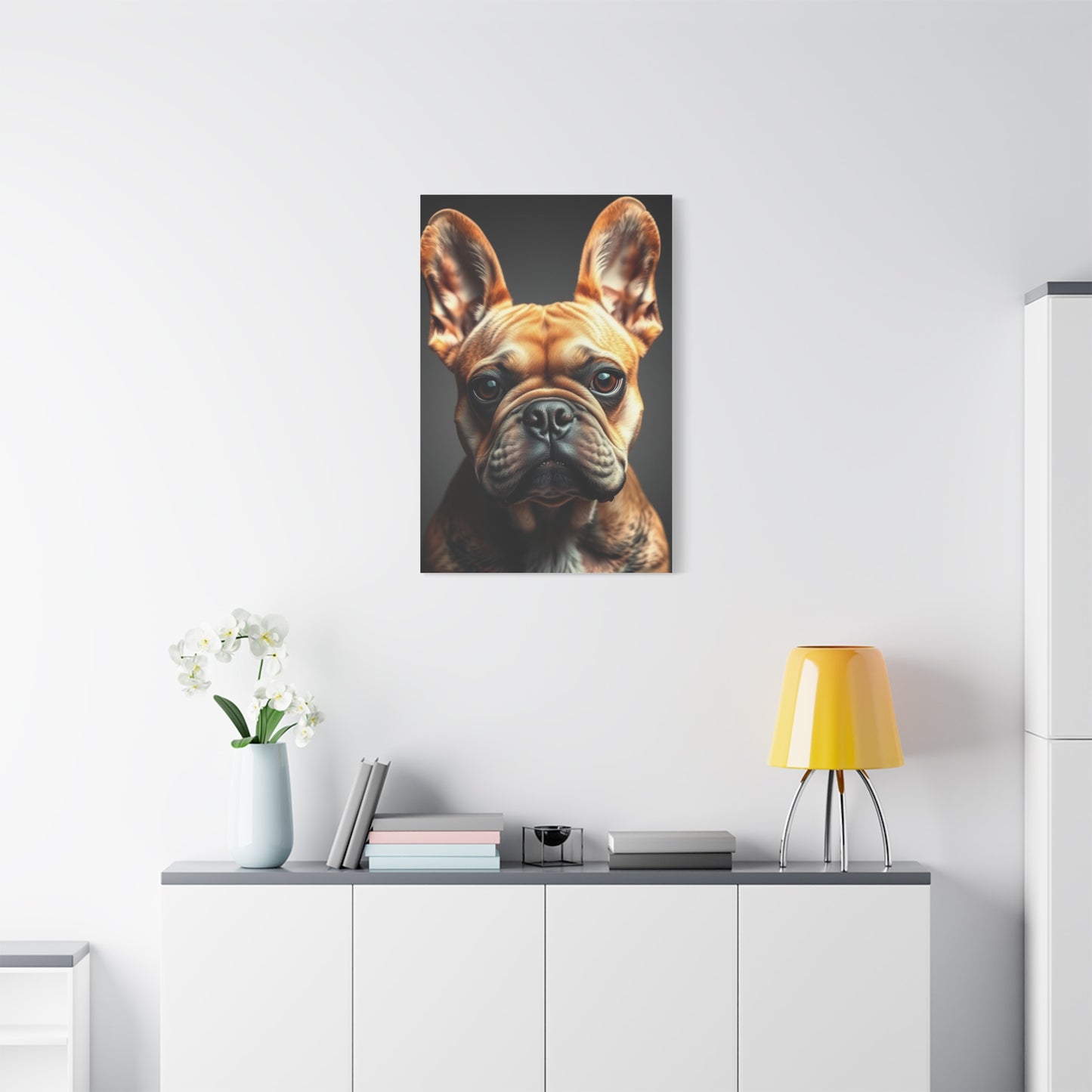 Parisian Canine Elegance Canvas