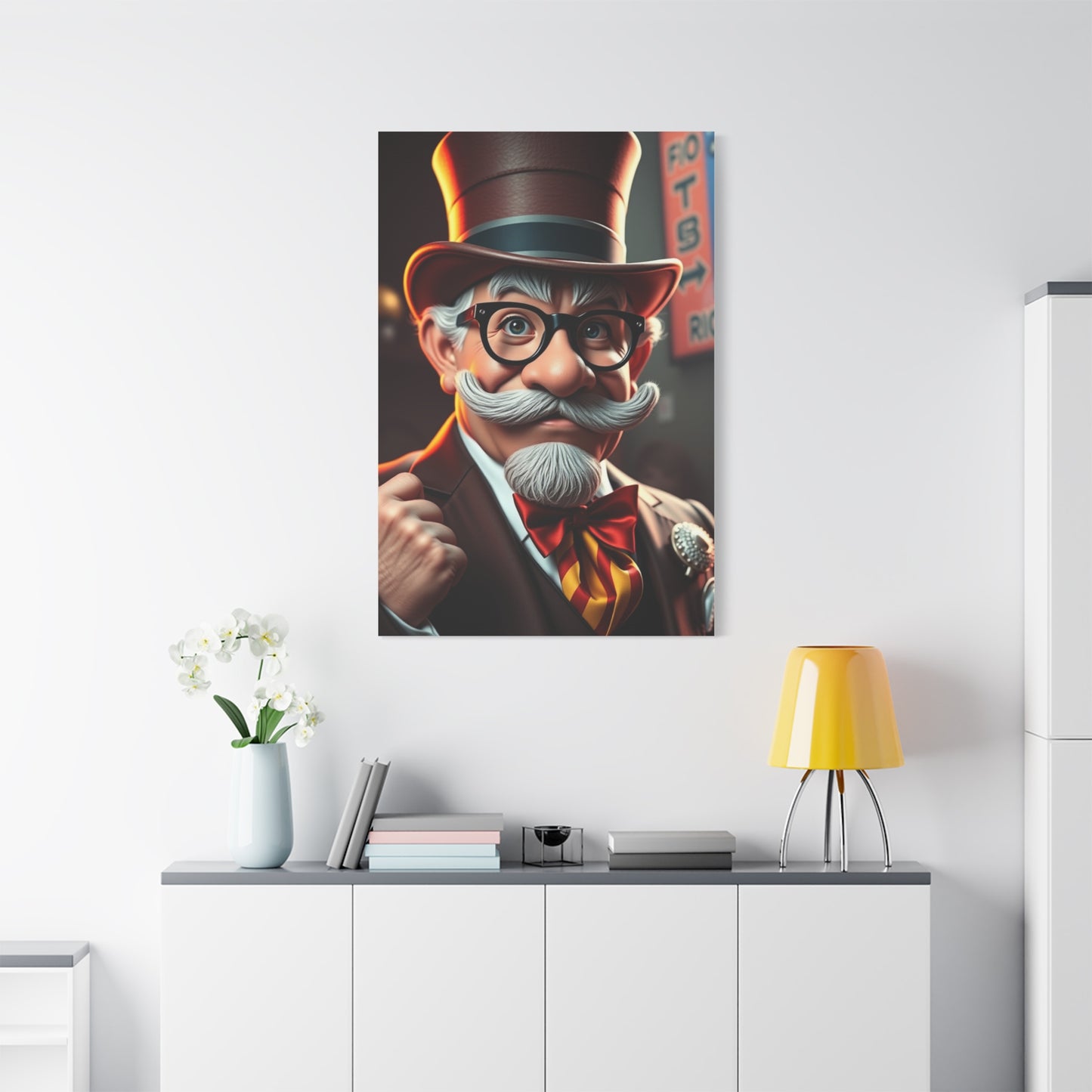 Vision Rich Uncle Pennybags Art Art Wall Art & Canvas Print