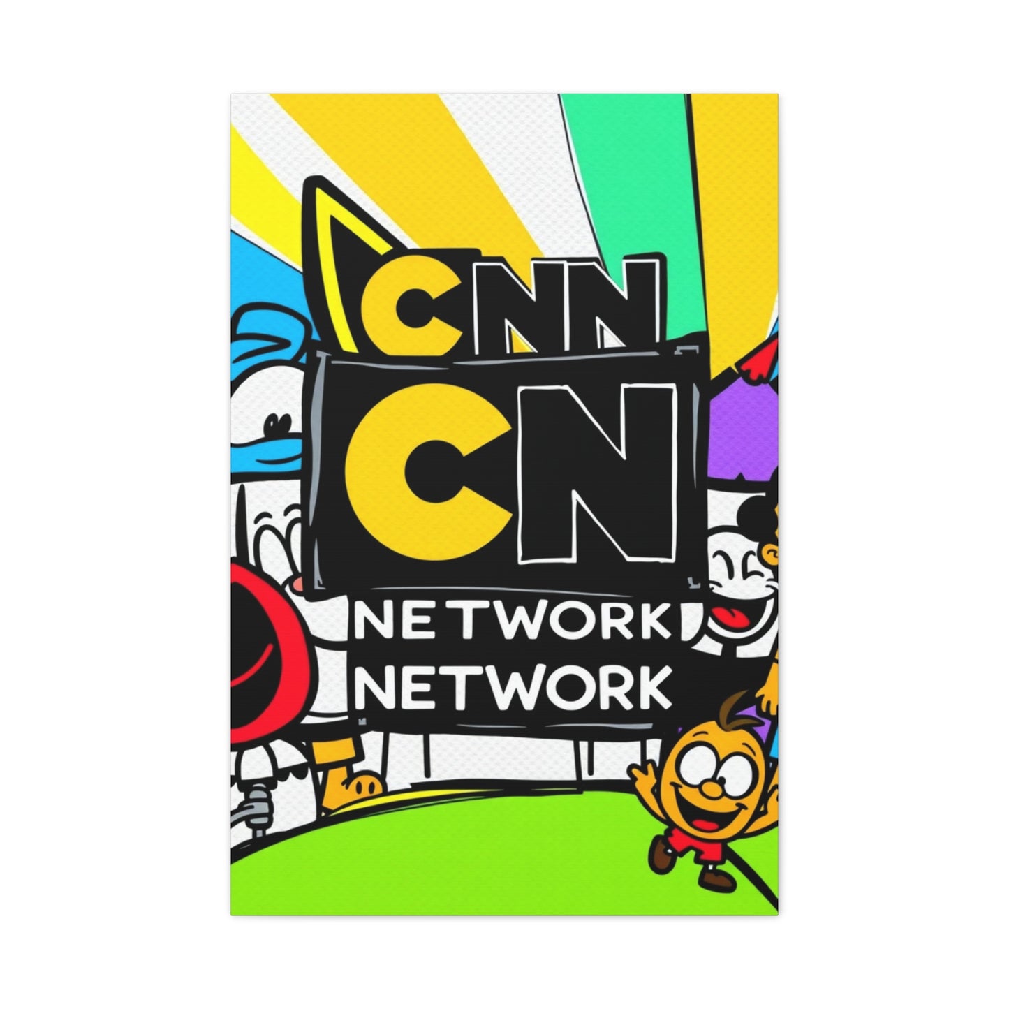 Chic Cartoon Mosaic Canvas Wall Art & Canvas Print