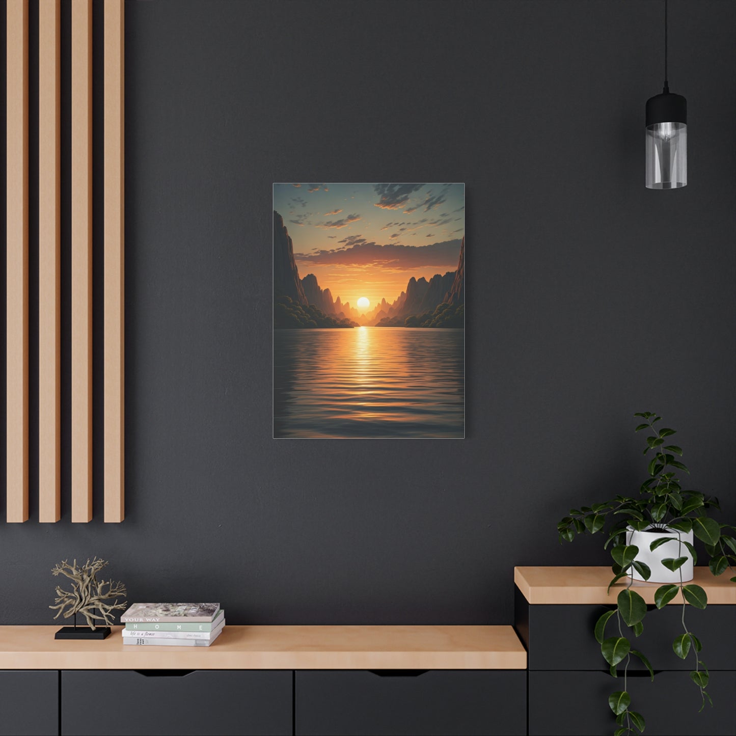 Tranquil Sunset Over Canyon Waters Wall Art & Canvas Prints