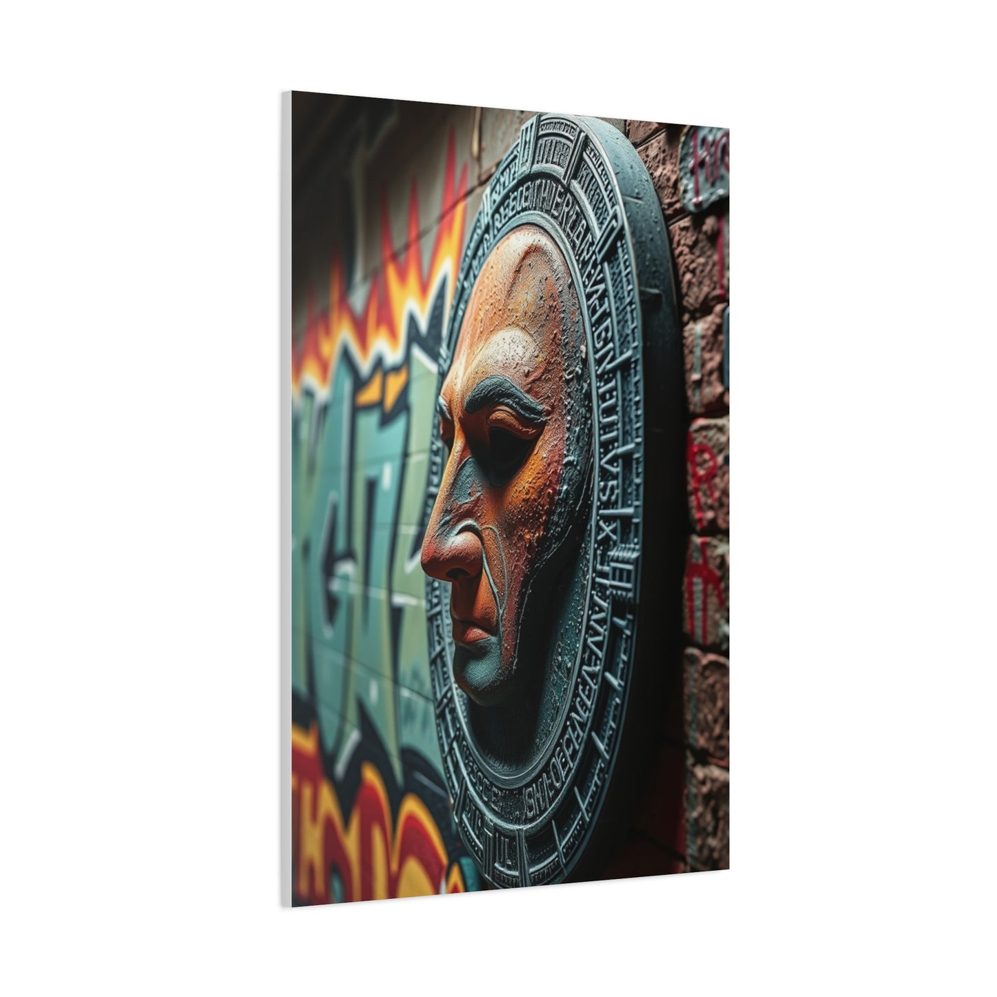 Polished Graffiti Illumination Wall Art & Canvas Print