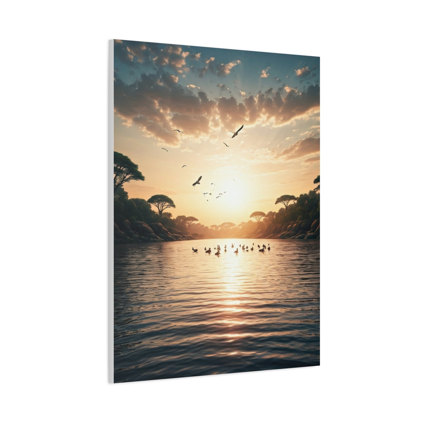 Sunrise Reflection Over Tranquil Waters Wall Art & Canvas Prints