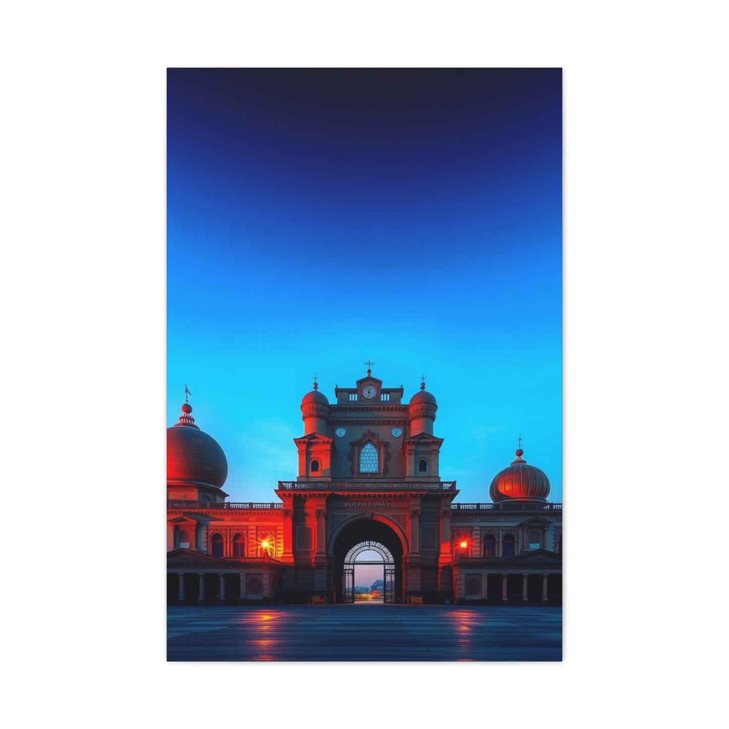 Regal Blue and Clay Fusion Wall Art & Canvas Print