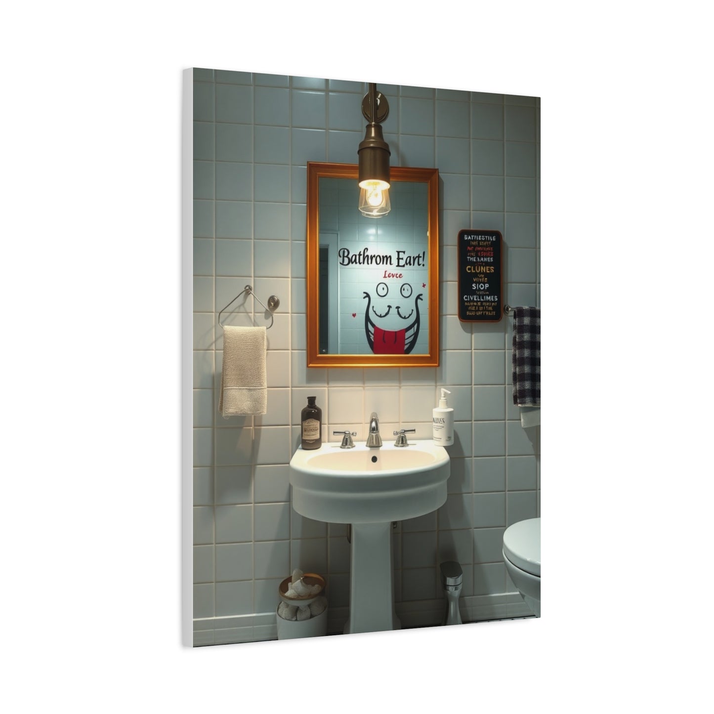 Bathroom Humor Art Refined Canvas Wall Art & Canvas Print