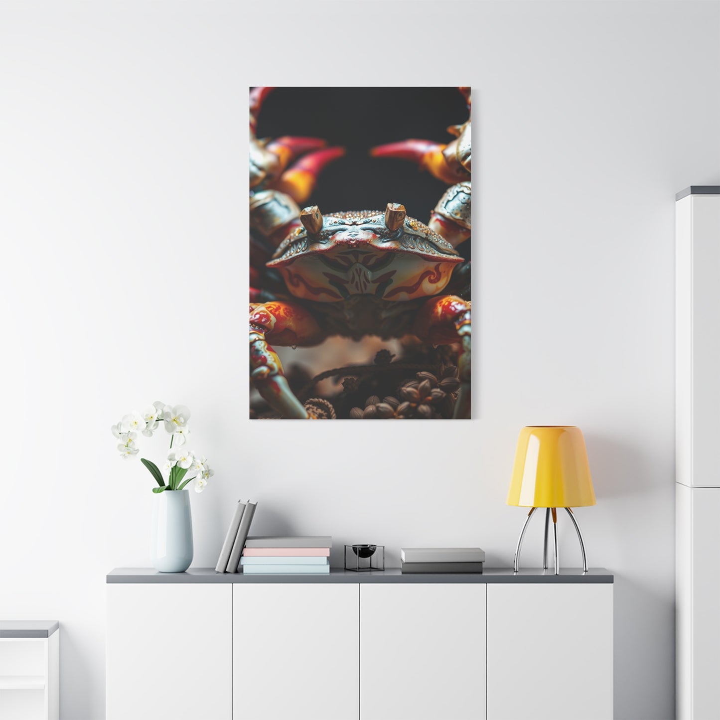 Crimson Crustacean Elegance Wall Art & Canvas Print