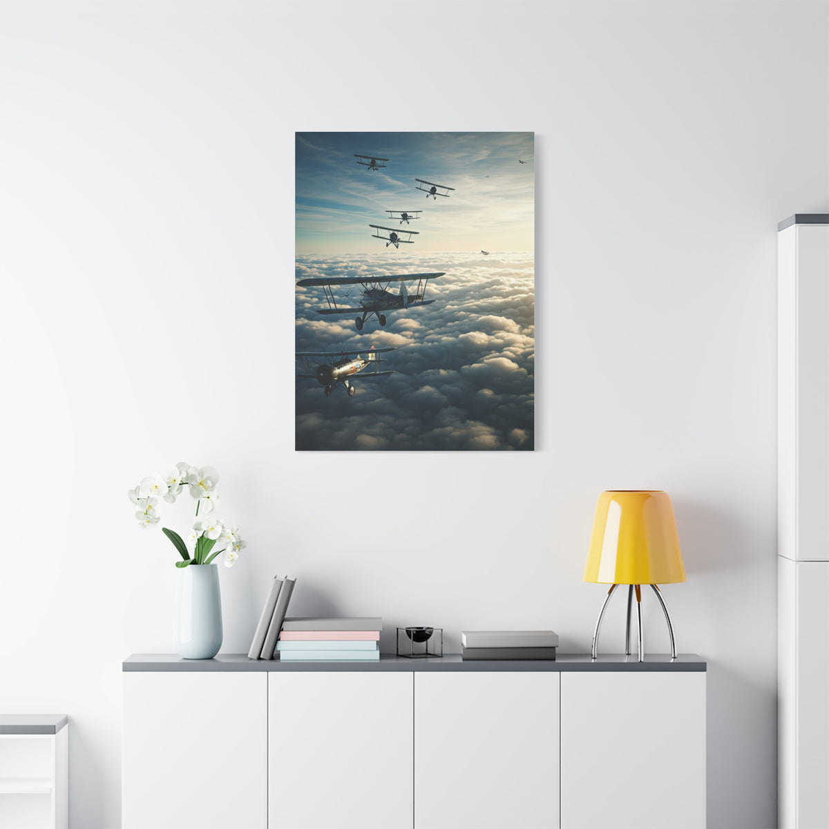 Vintage Biplane Squadron Flight Wall Art & Canvas Prints